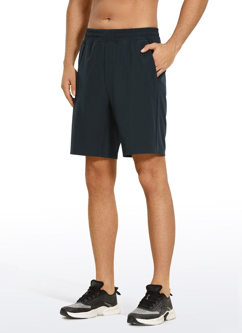 Feathery-Fit Athletic Shorts 9''- Lined