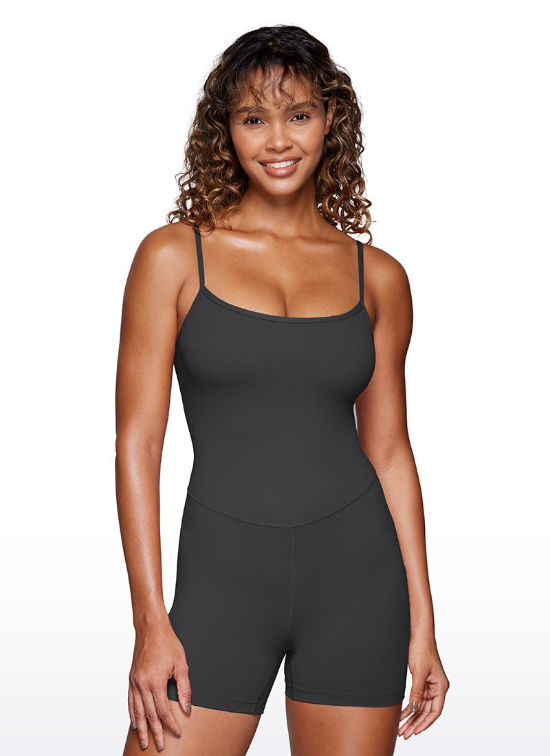 Butterluxe Thin Strap Shorts Bodysuit 4''