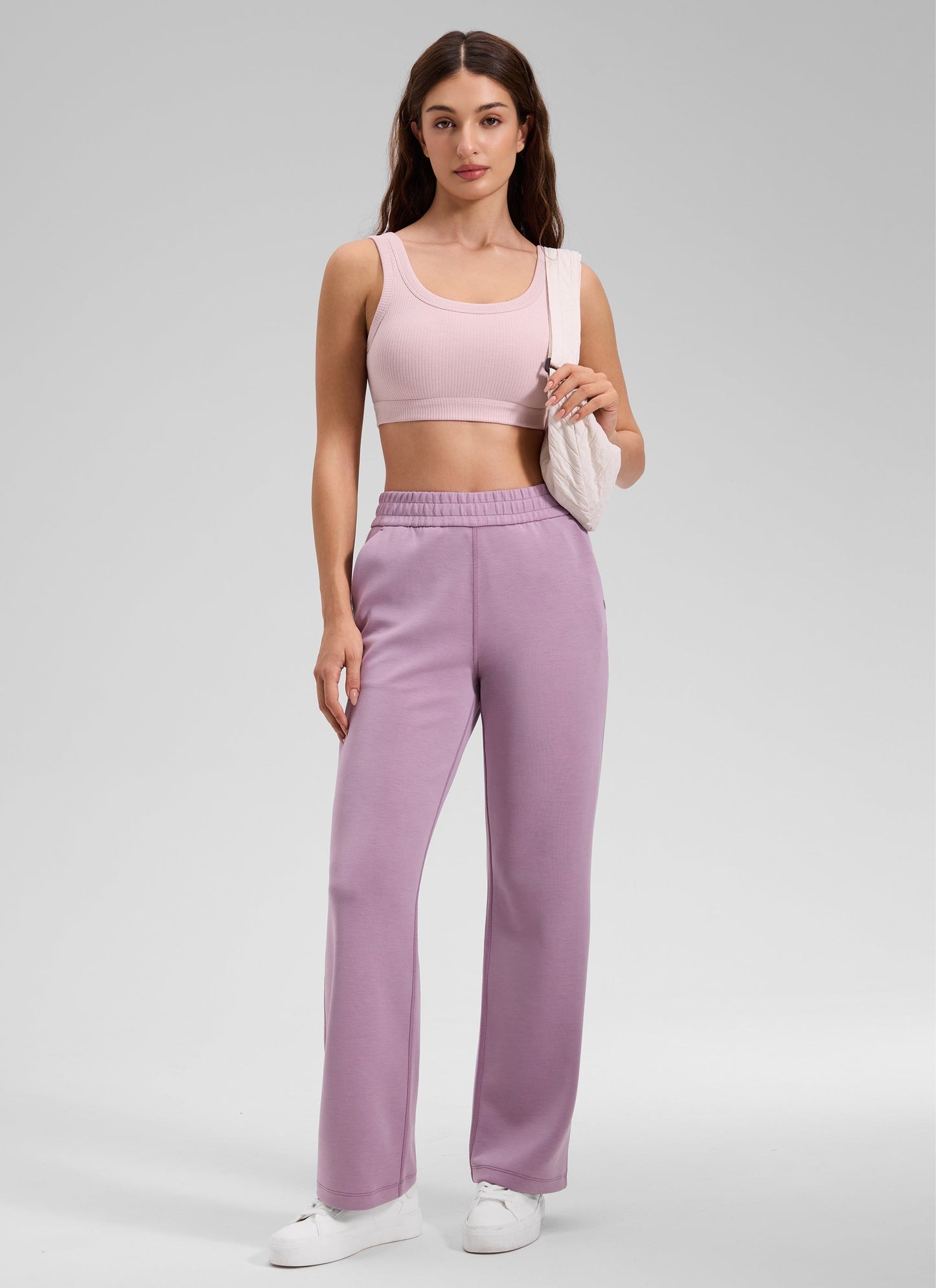 Ribbed U Back Sports Bra