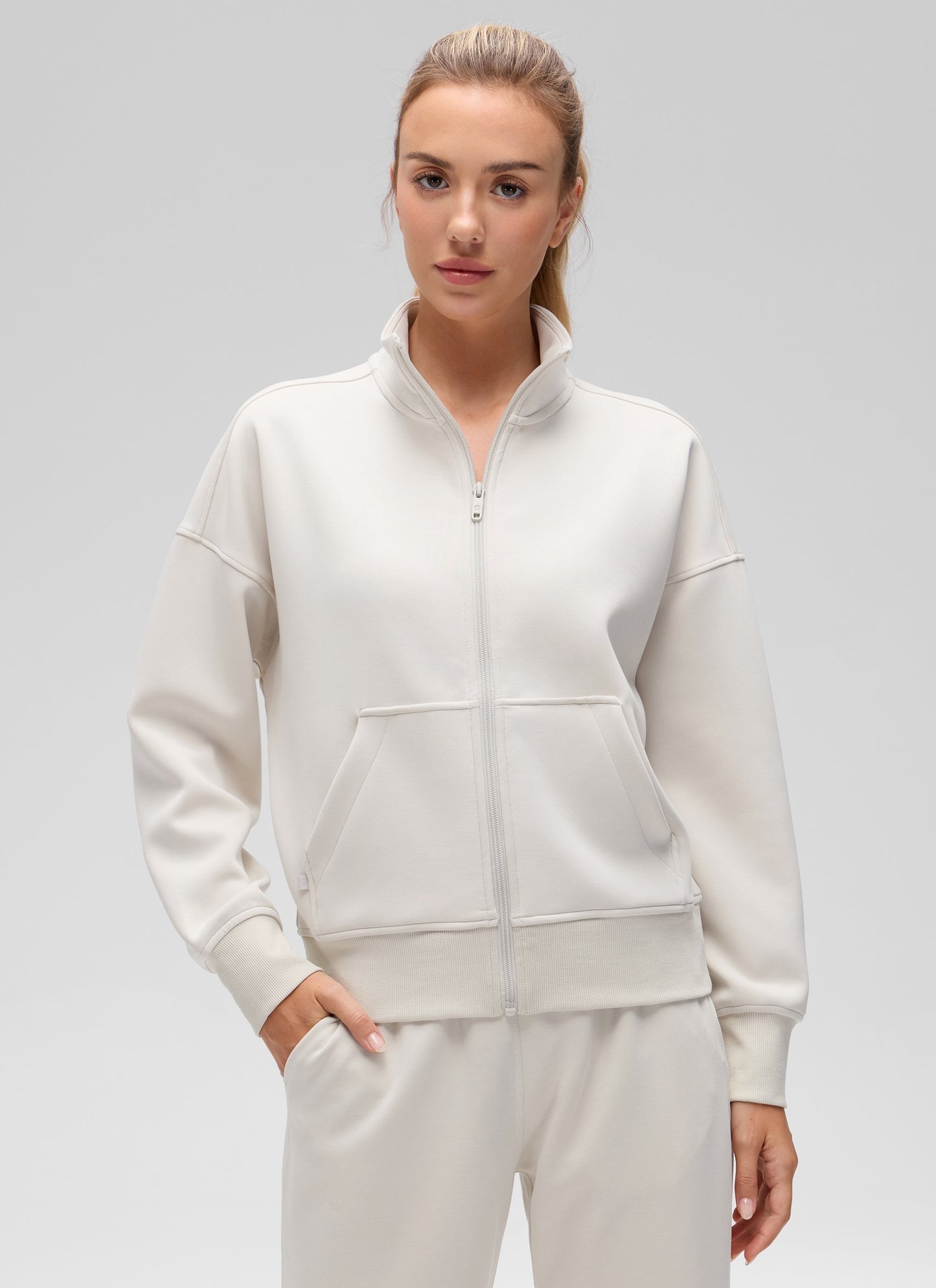 SoftAura High Mock Neck Full Zip Jacket