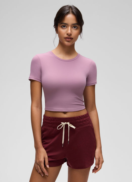 Softembrace Crewneck Cropped Short Sleeve