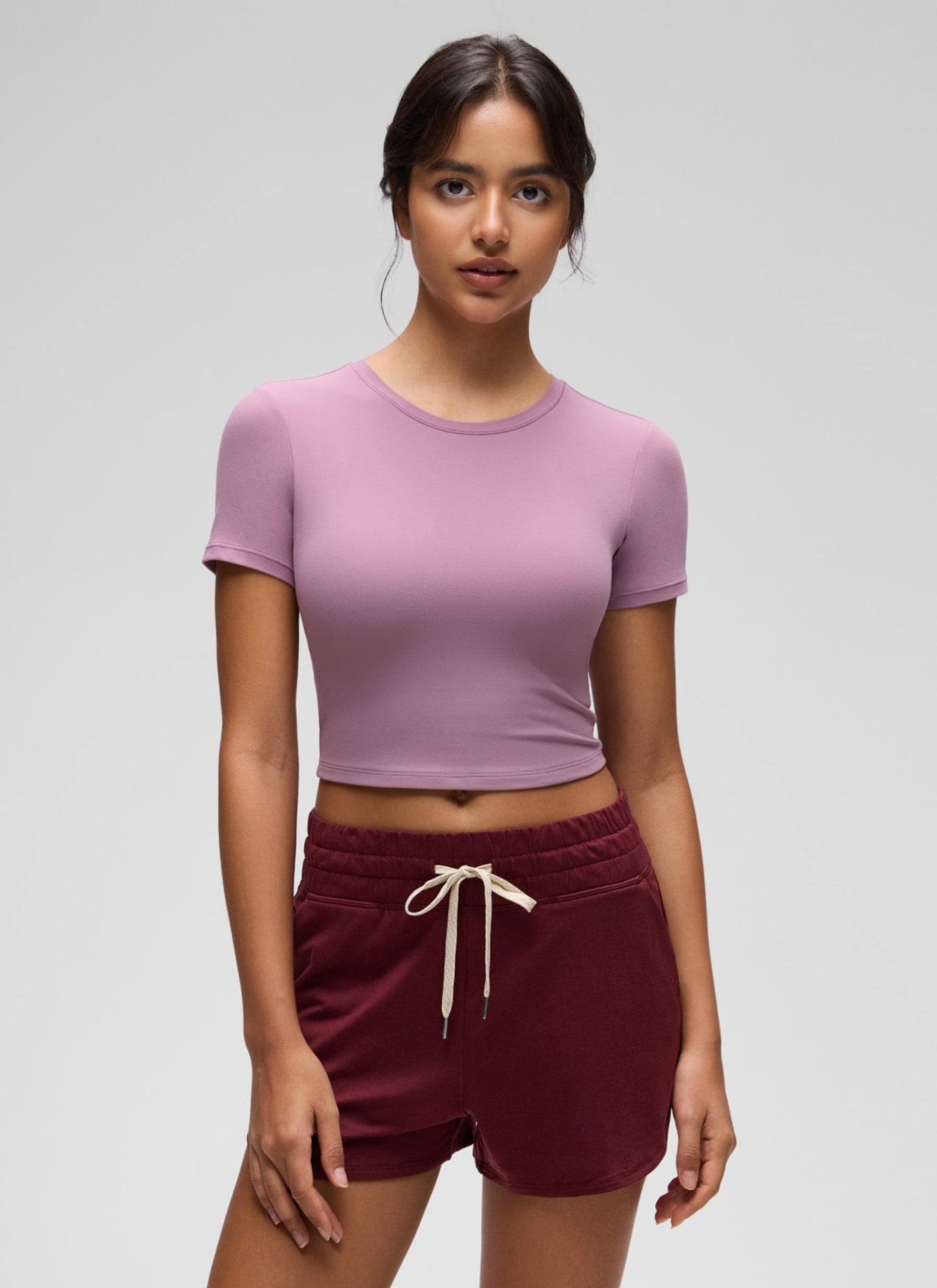 Softembrace Crewneck Cropped Short Sleeve