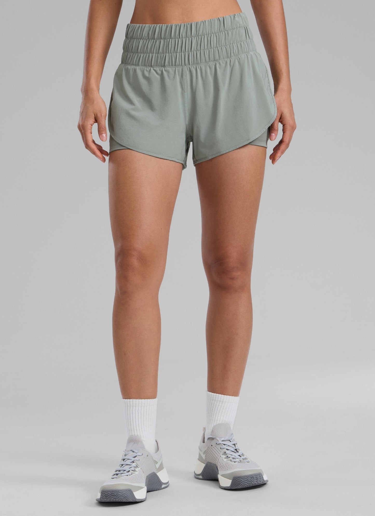 Feathery-Fit Soft 2 in 1 High Rise Shorts 3''
