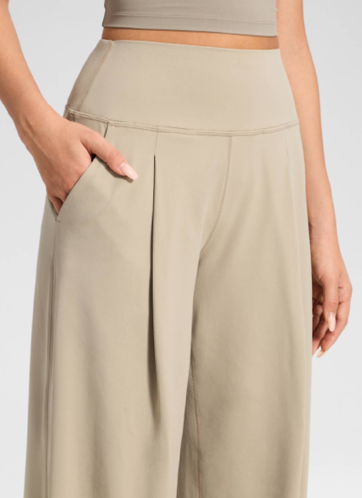 Butterluxe Front Pleated Pocket Palazzo Pant 30"