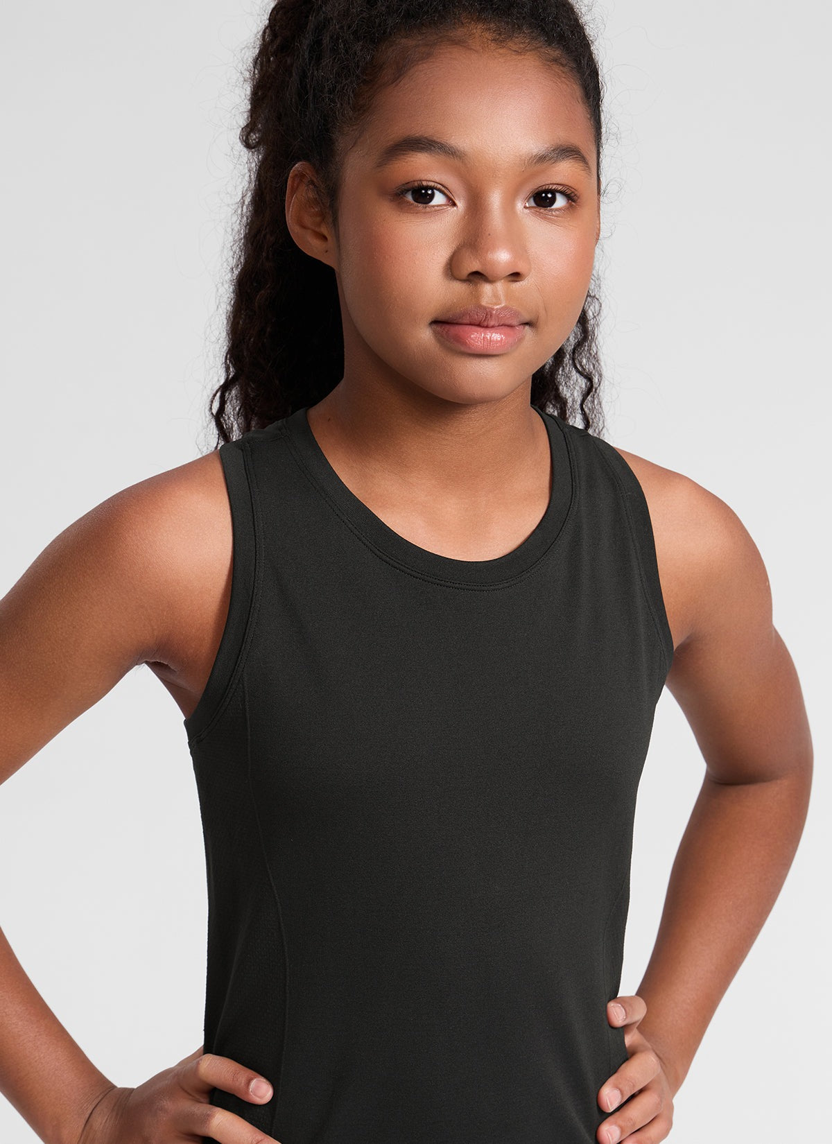 Girls Seamless Waist Length Tank
