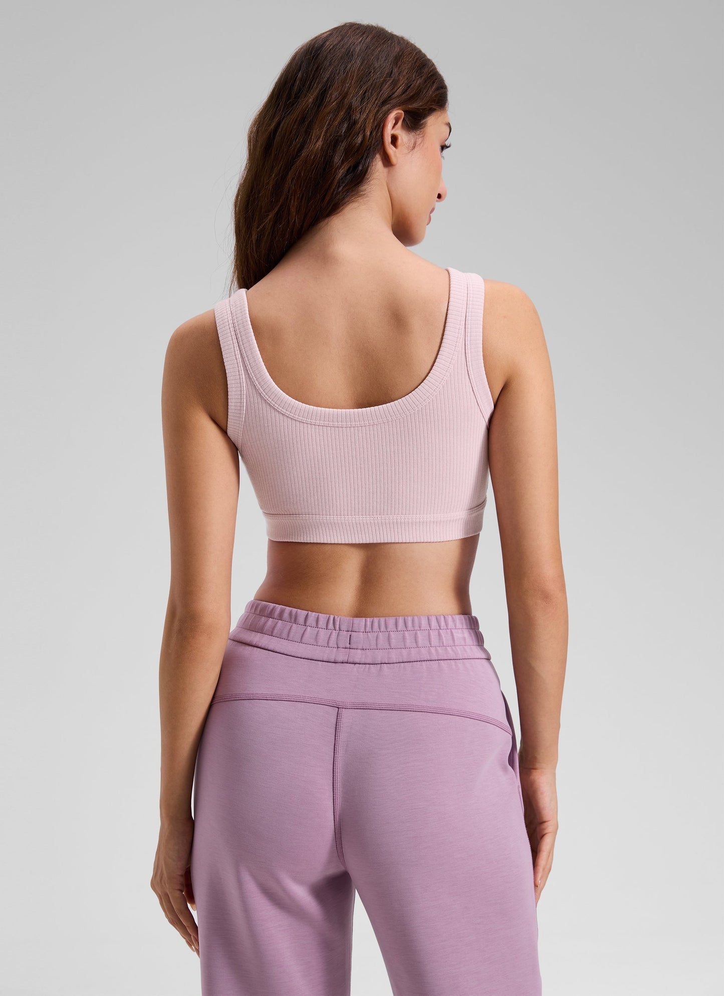 Ribbed U Back Sports Bra