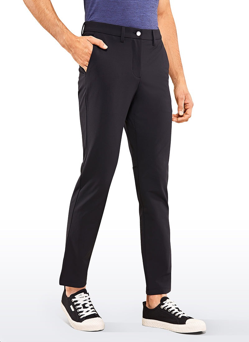 Stretch Slim-Fit Pants with Pockets 33''