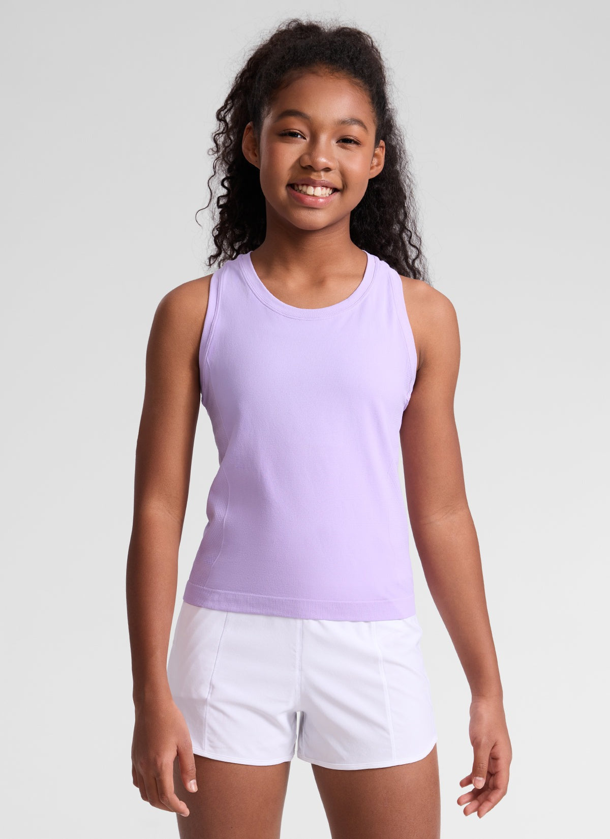 Girls Seamless Waist Length Tank