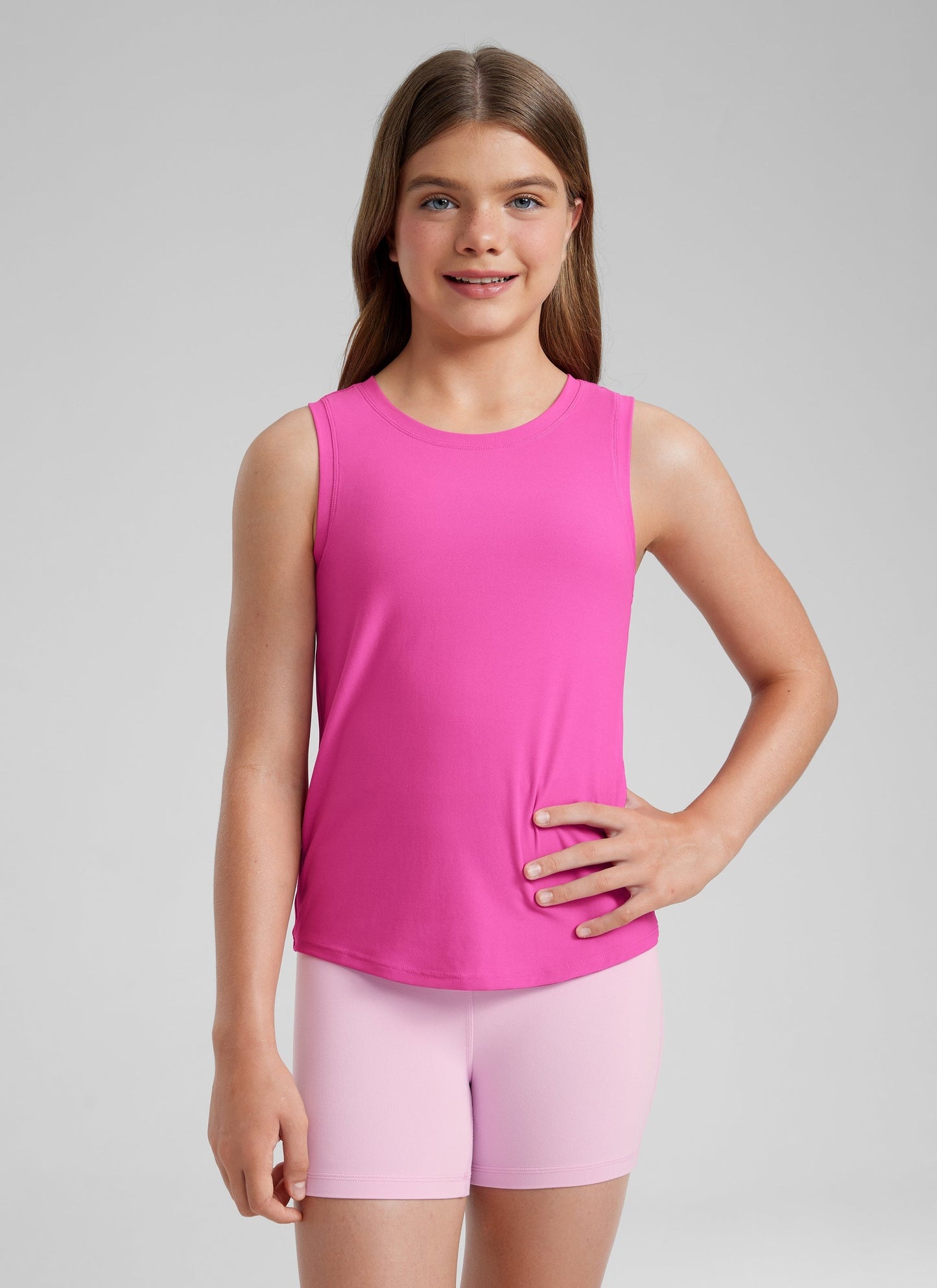 Girl Cloudweight Hip Length Sleeveless Tank