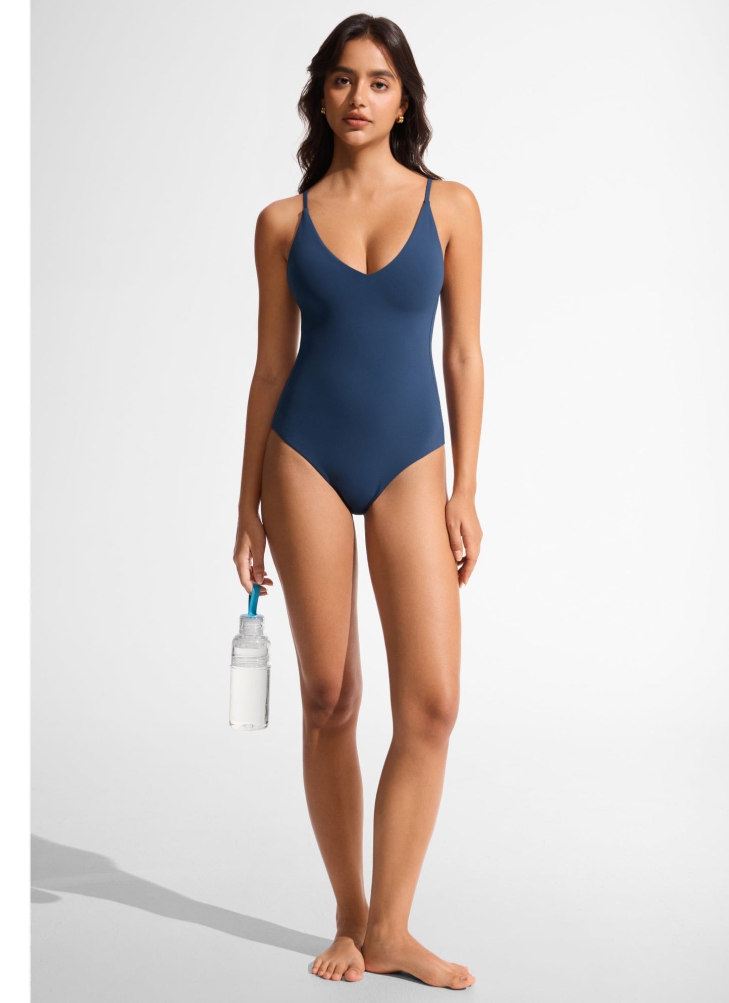 Nexfeel V Neck One Piece Swimsuit