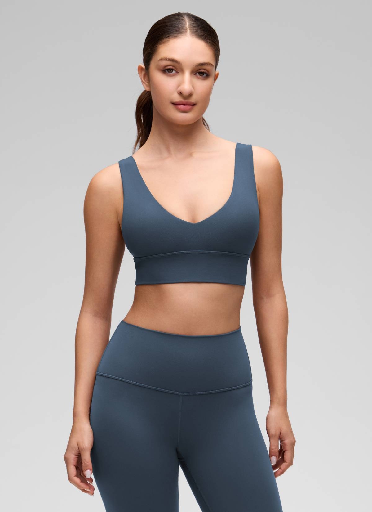 Butterluxe Deep V Neck Longline Sports Bra