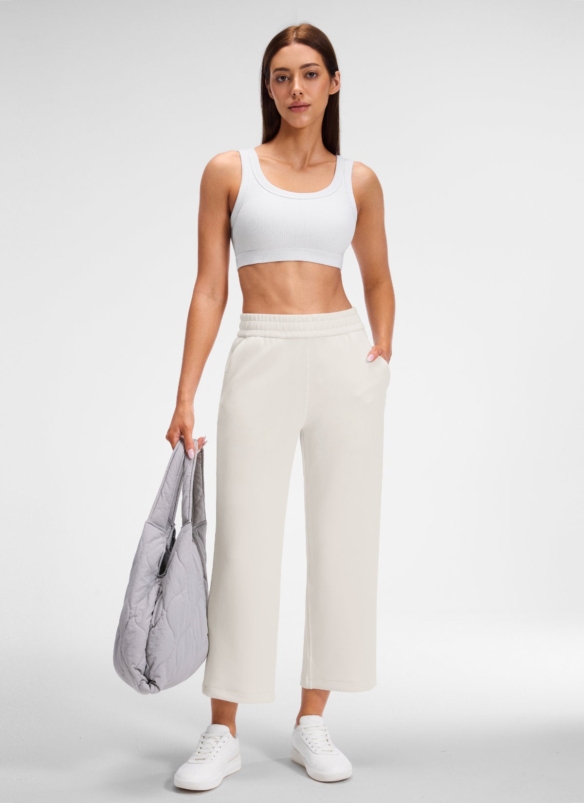 Ribbed U Back Sports Bra