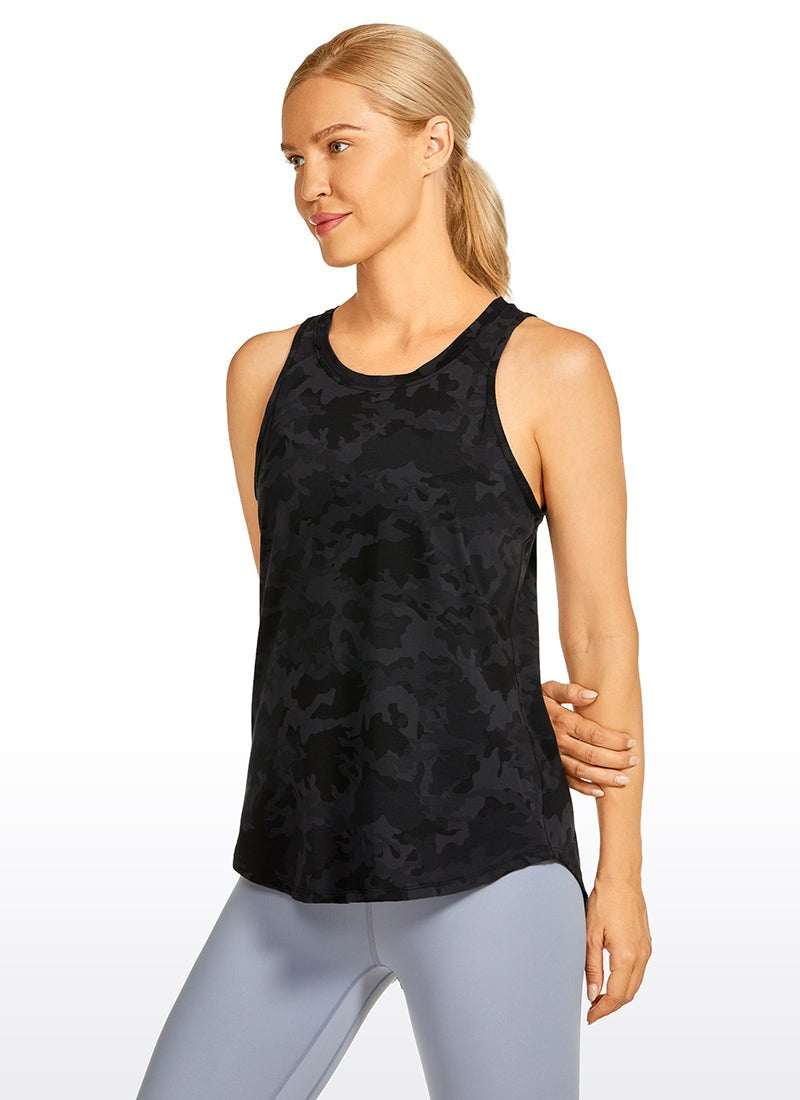 Pima Cotton Split Open Back Tank