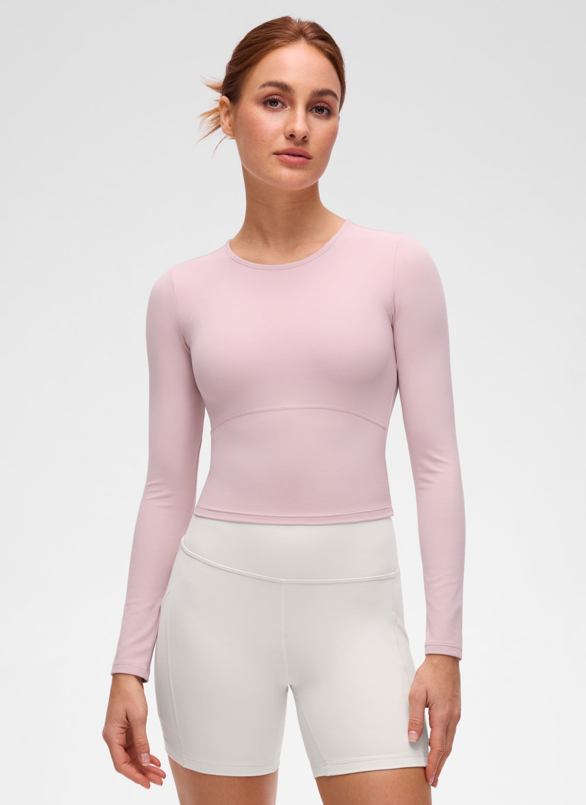 Butterluxe Front Seam Cropped Long Sleeve