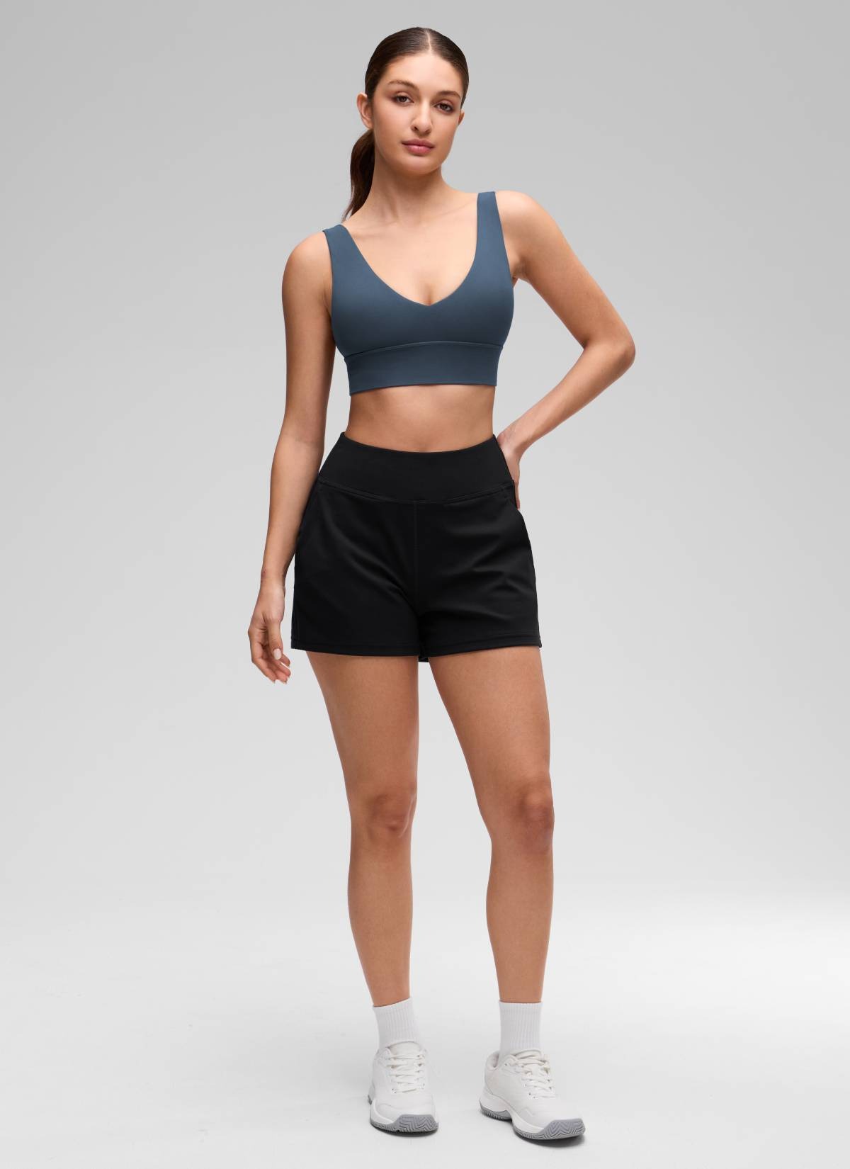 Butterluxe Deep V Neck Longline Sports Bra