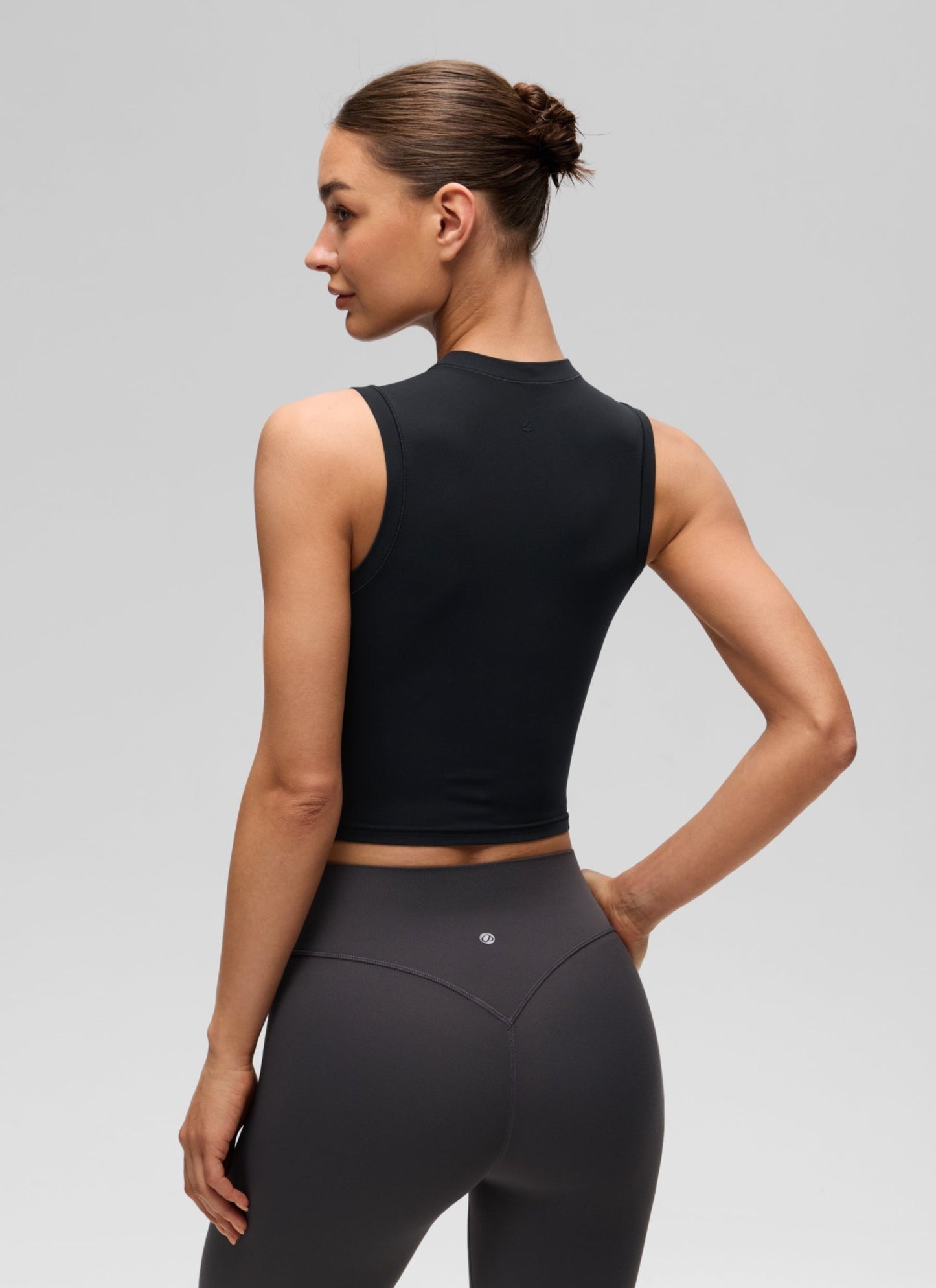 Softembrace High Neck Basic Crop Tight Tank