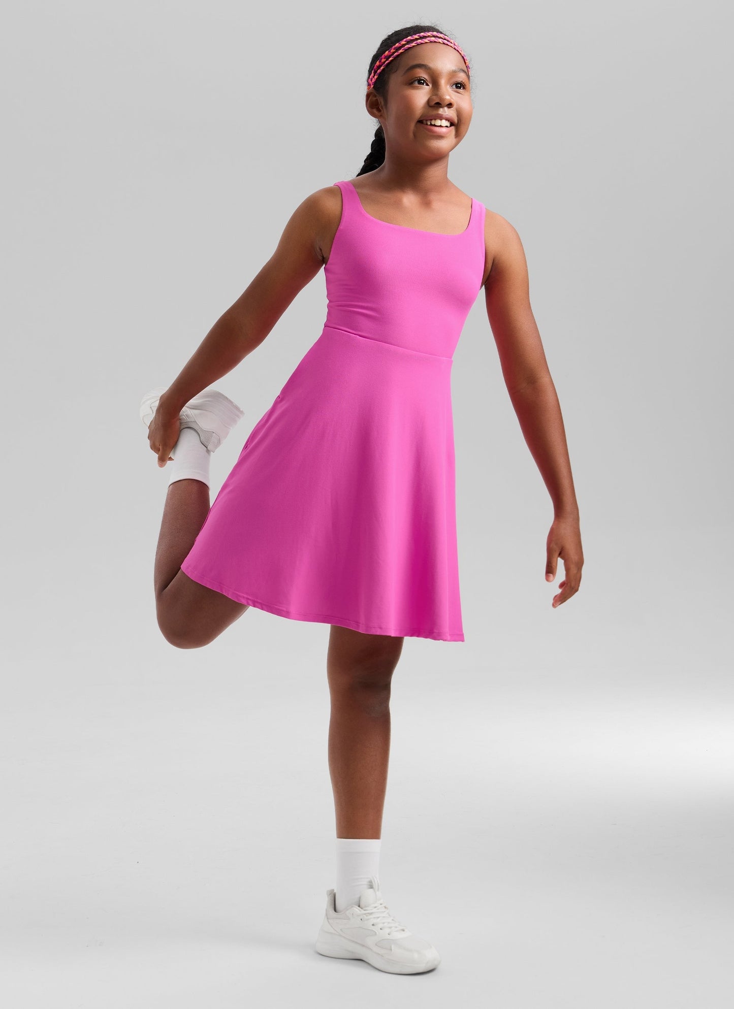 Girls Cloudweight Double Lined Pocket Midi Dress