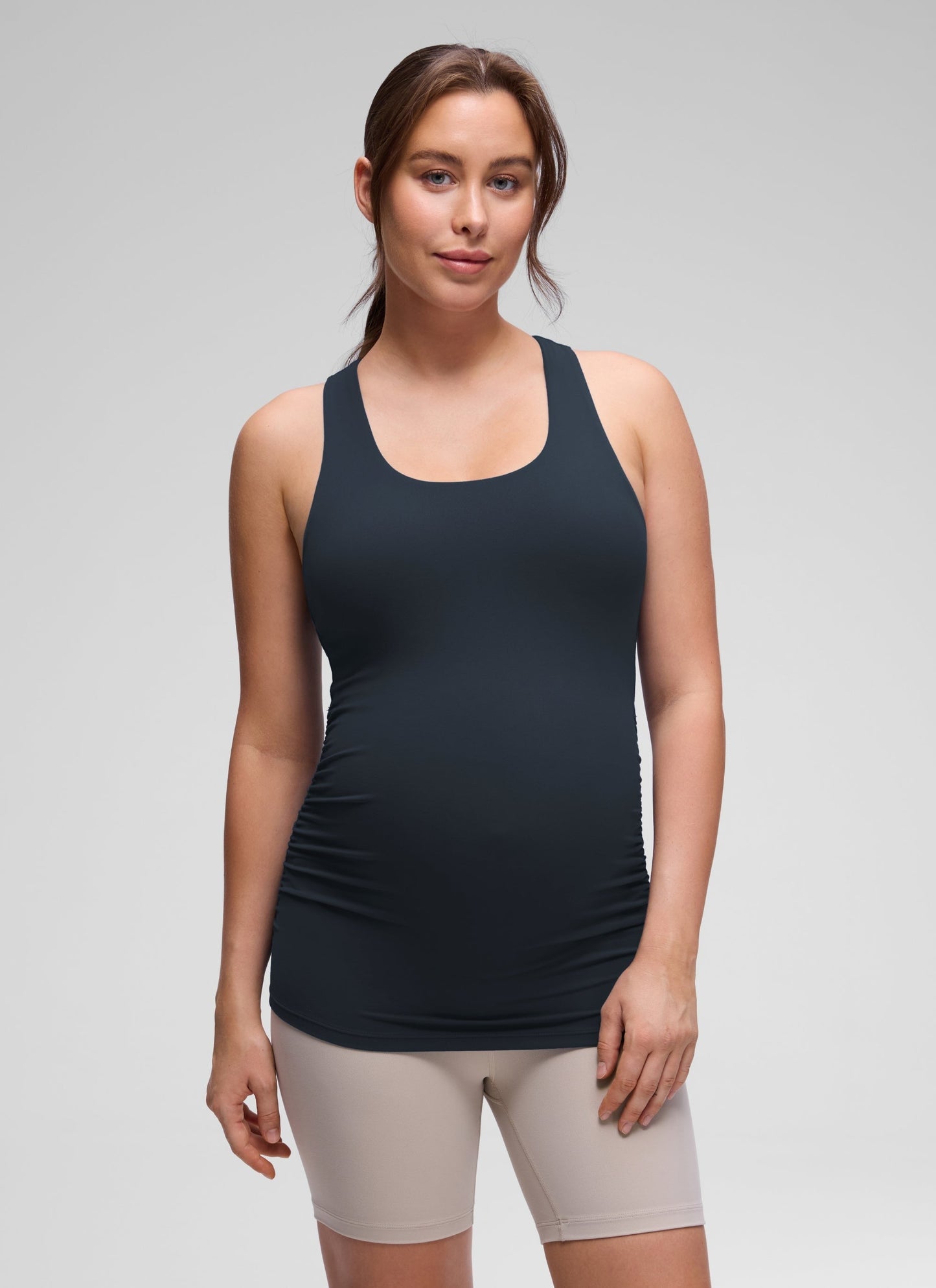 Butterluxe Maternity Built in Bra Ruched Tank