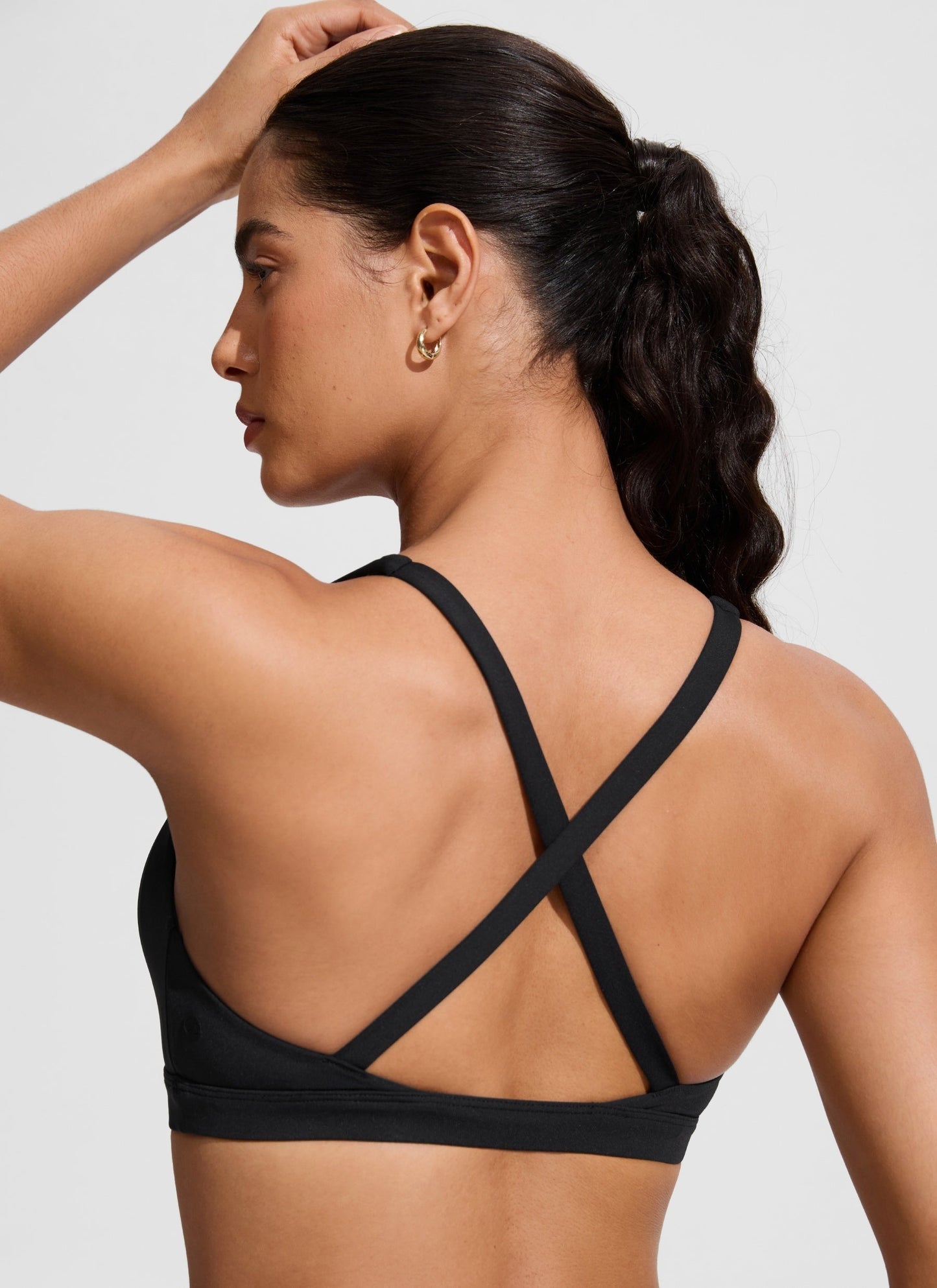 Twist Front Cut Out Cross Back Bikini Top