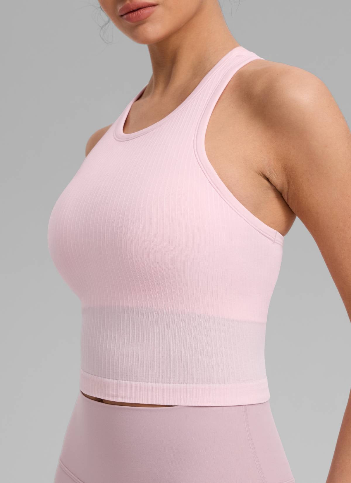 Seamless Ribbed Racerback Crop Tank
