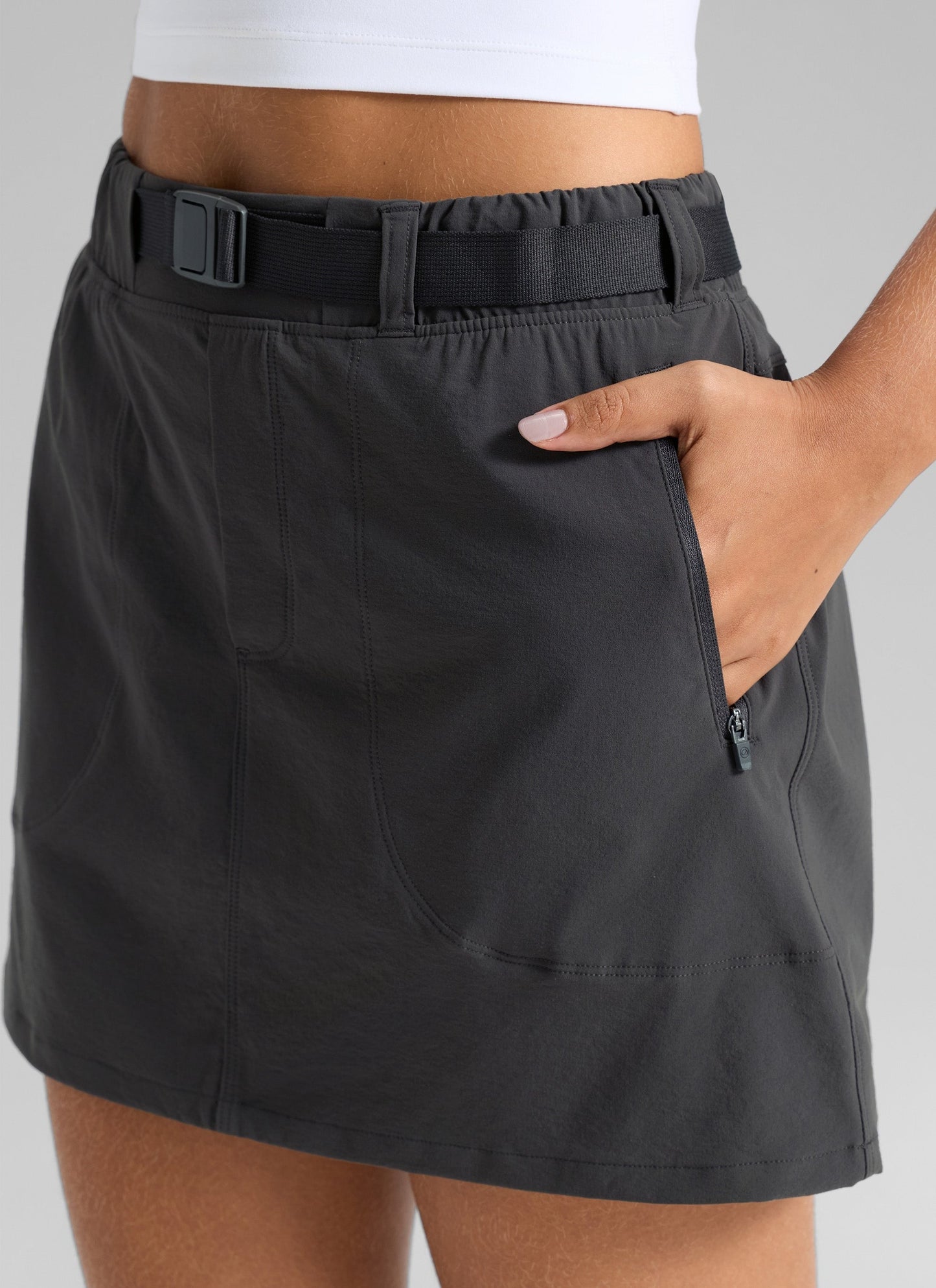 Stretch High Rise Mini Hiking Skirt 14.5’’