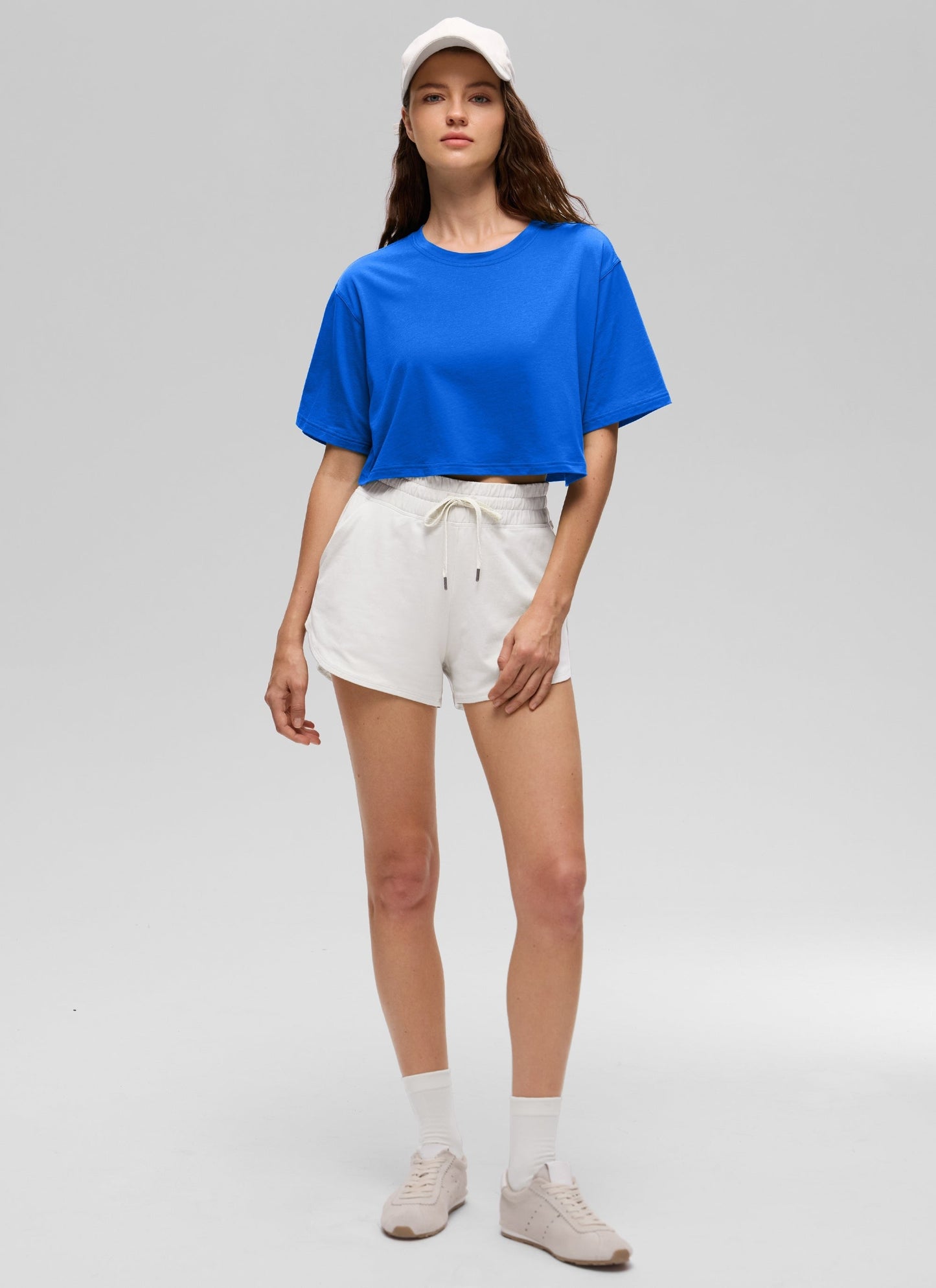 Pima Cotton Cropped Short Sleeve