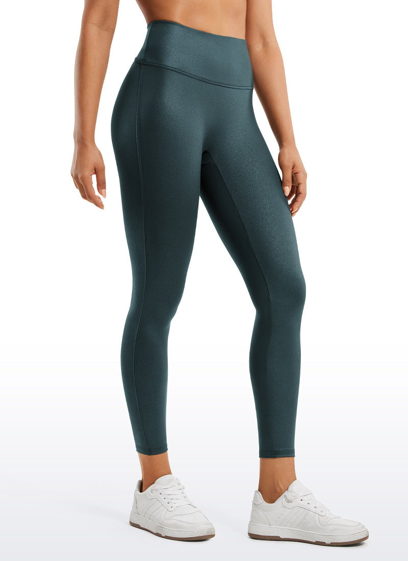 Faux Leather No Front Seam Legging 25''