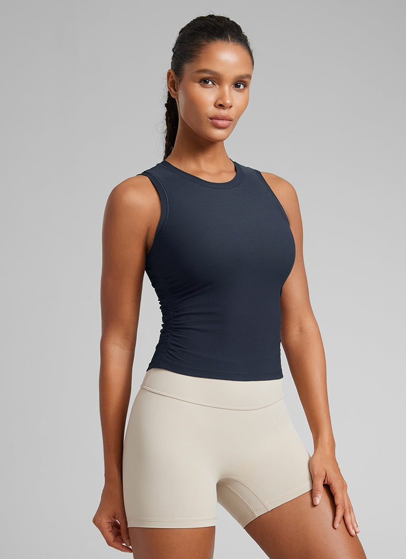 Cloudweight High Neck Ruched Tank
