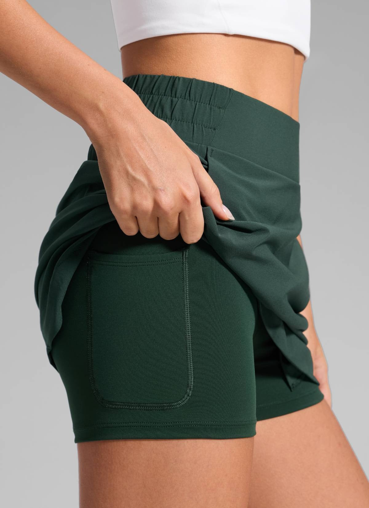 Feathery-Fit Soft Pocket High Rise Skirt 15''