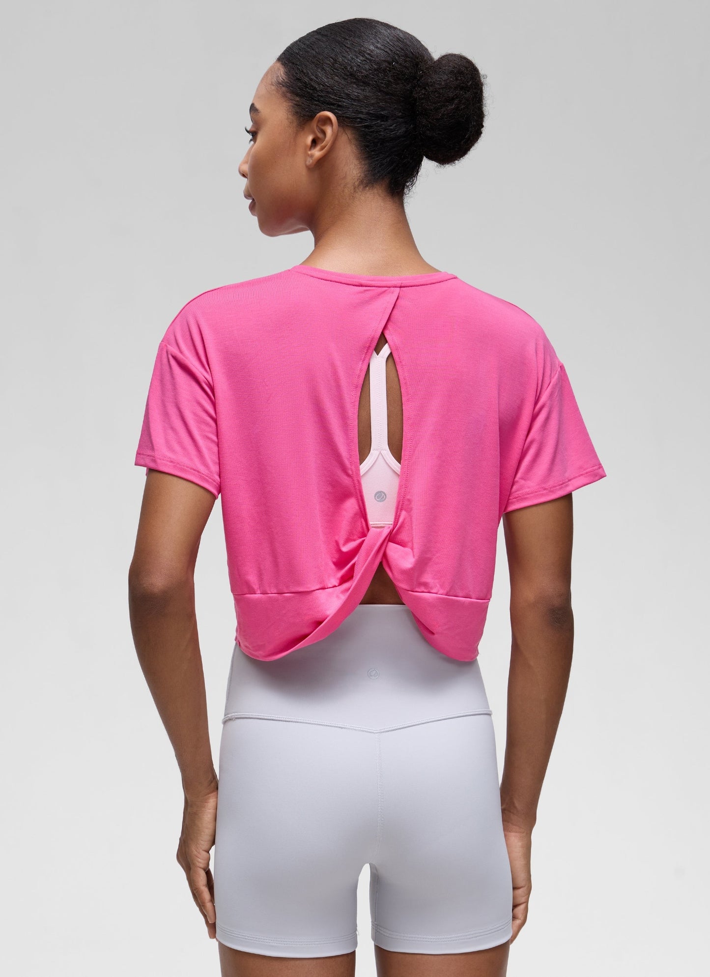 Open Back Cropped Short Sleeve