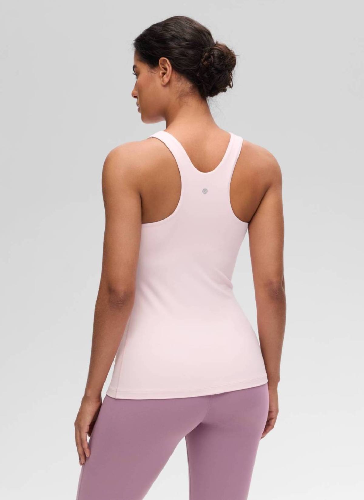 Butterluxe Hip Length Built-in Bra Tanks High Neck
