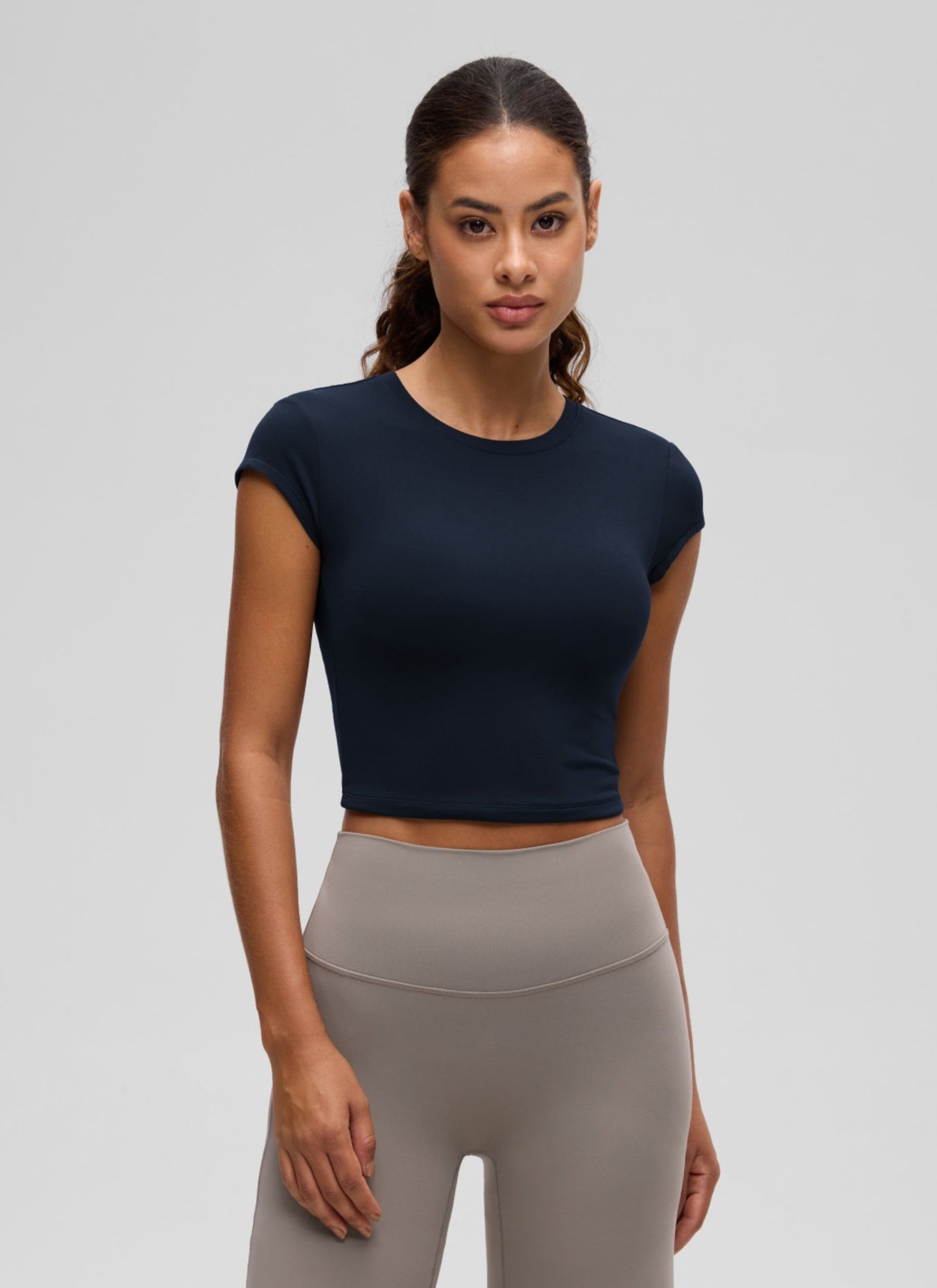 Softembrace Cropped Cap Sleeve Top