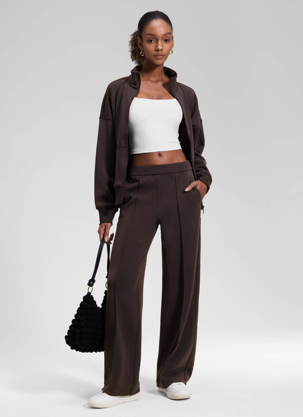 SoftAura Pintuck Straight Leg Sweatpant 30"