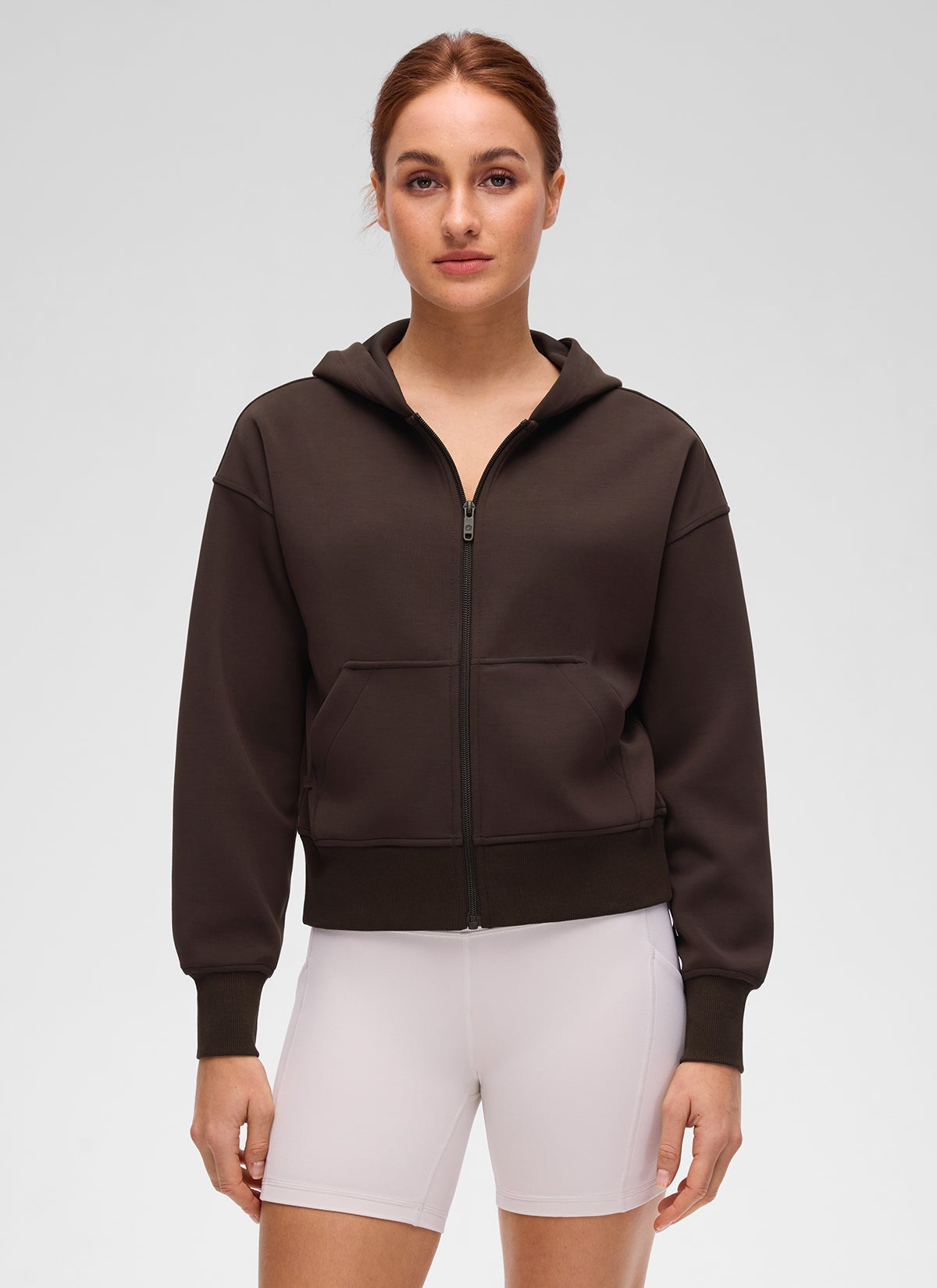 SoftAura Full Zip Waist Length Hoodie
