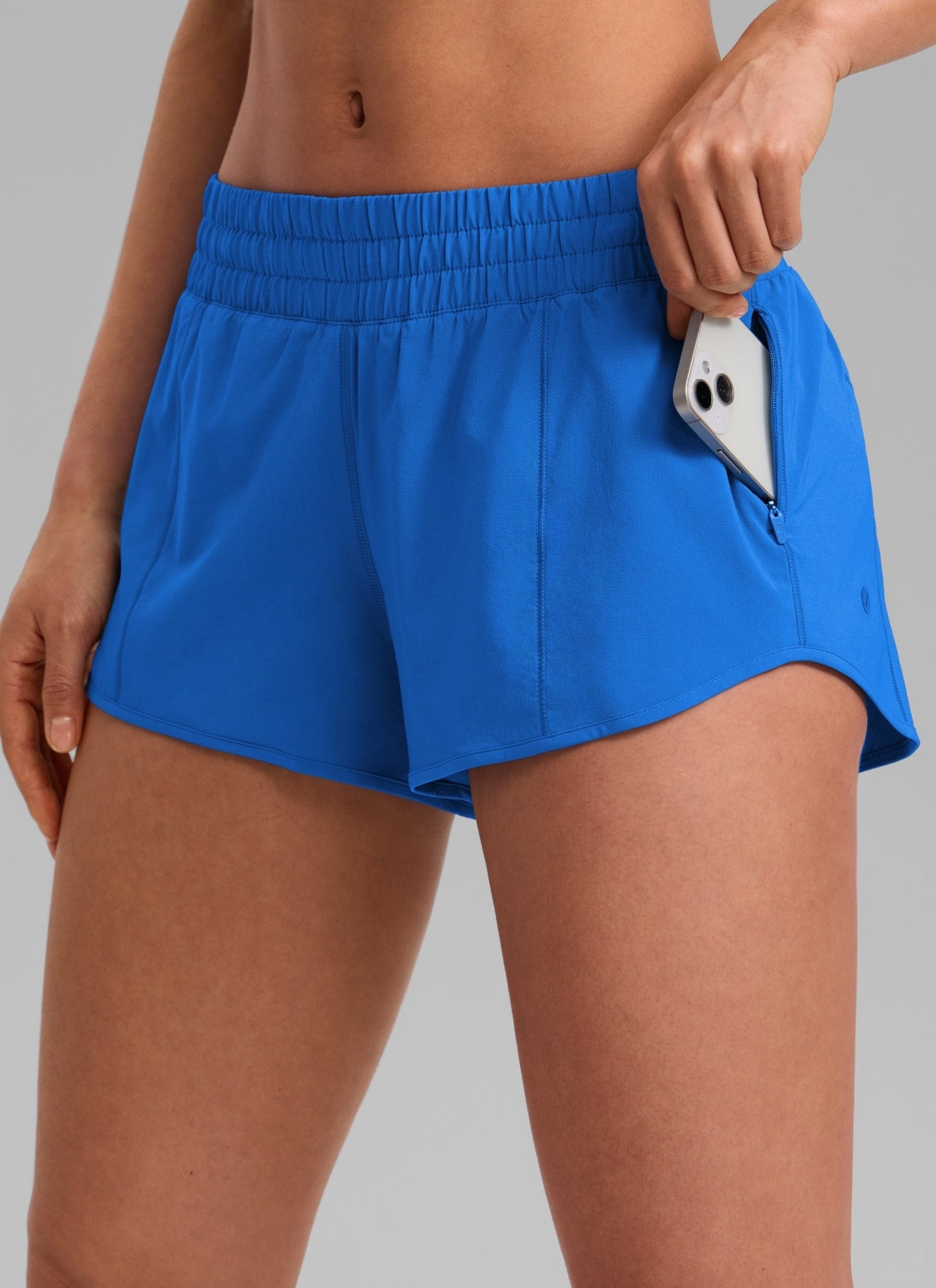 Feathery-Fit Soft Liner Zip Pocket Shorts 2.5''