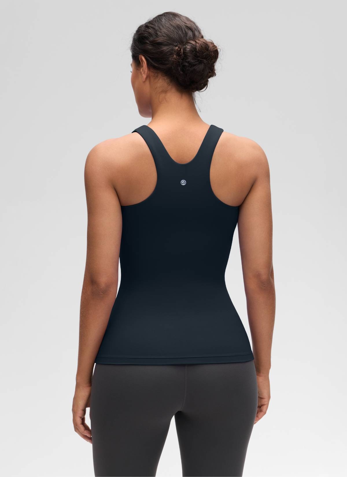 Butterluxe Hip Length Built-in Bra Tanks High Neck