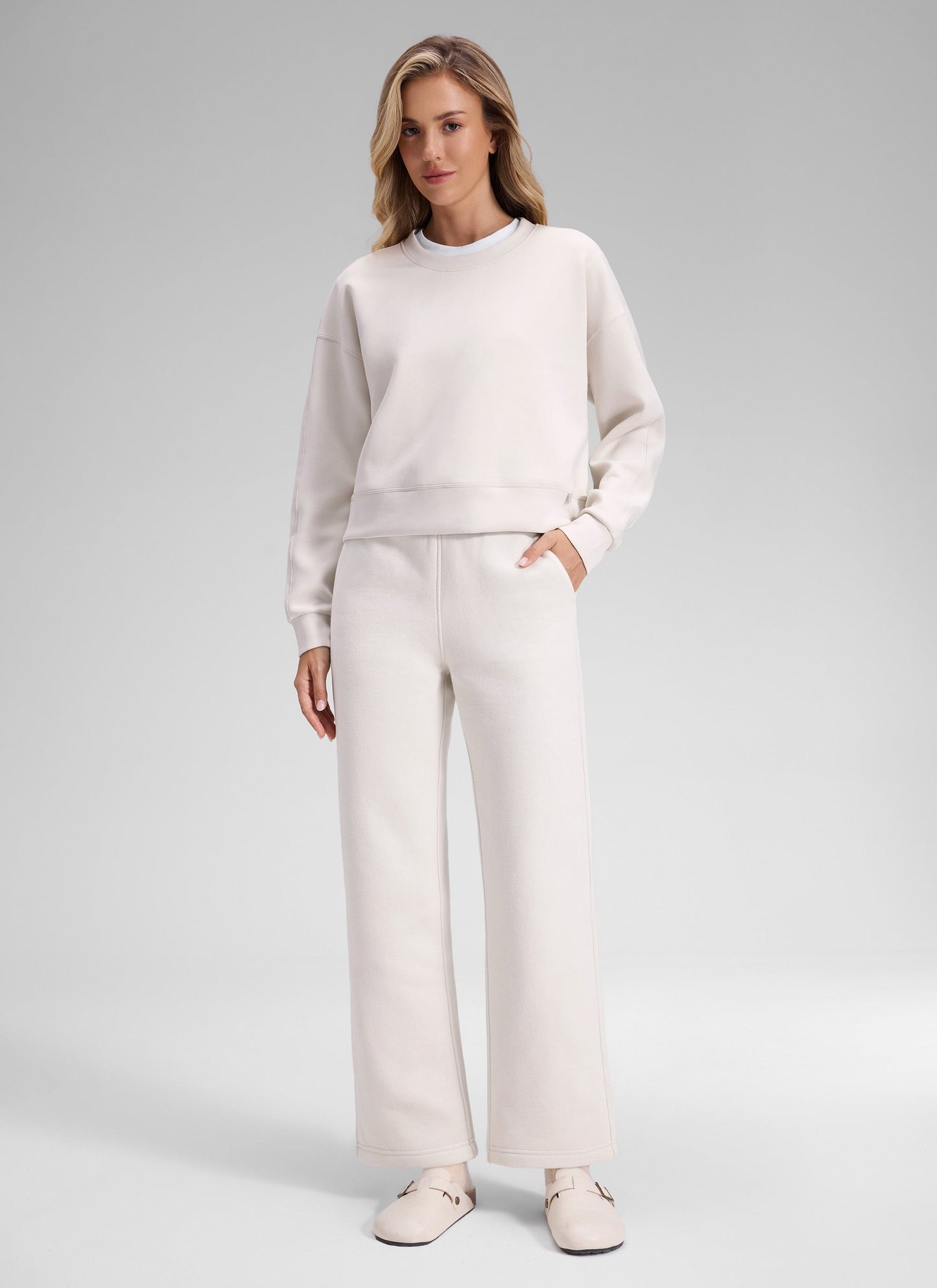 Fleece Lined Straight Leg Sweatpant 28''