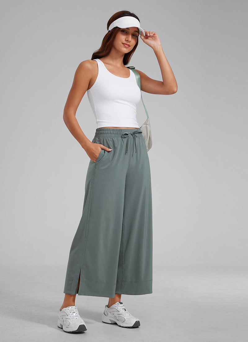 INNOPHRA Lightweight Wide Leg Cropped Pants