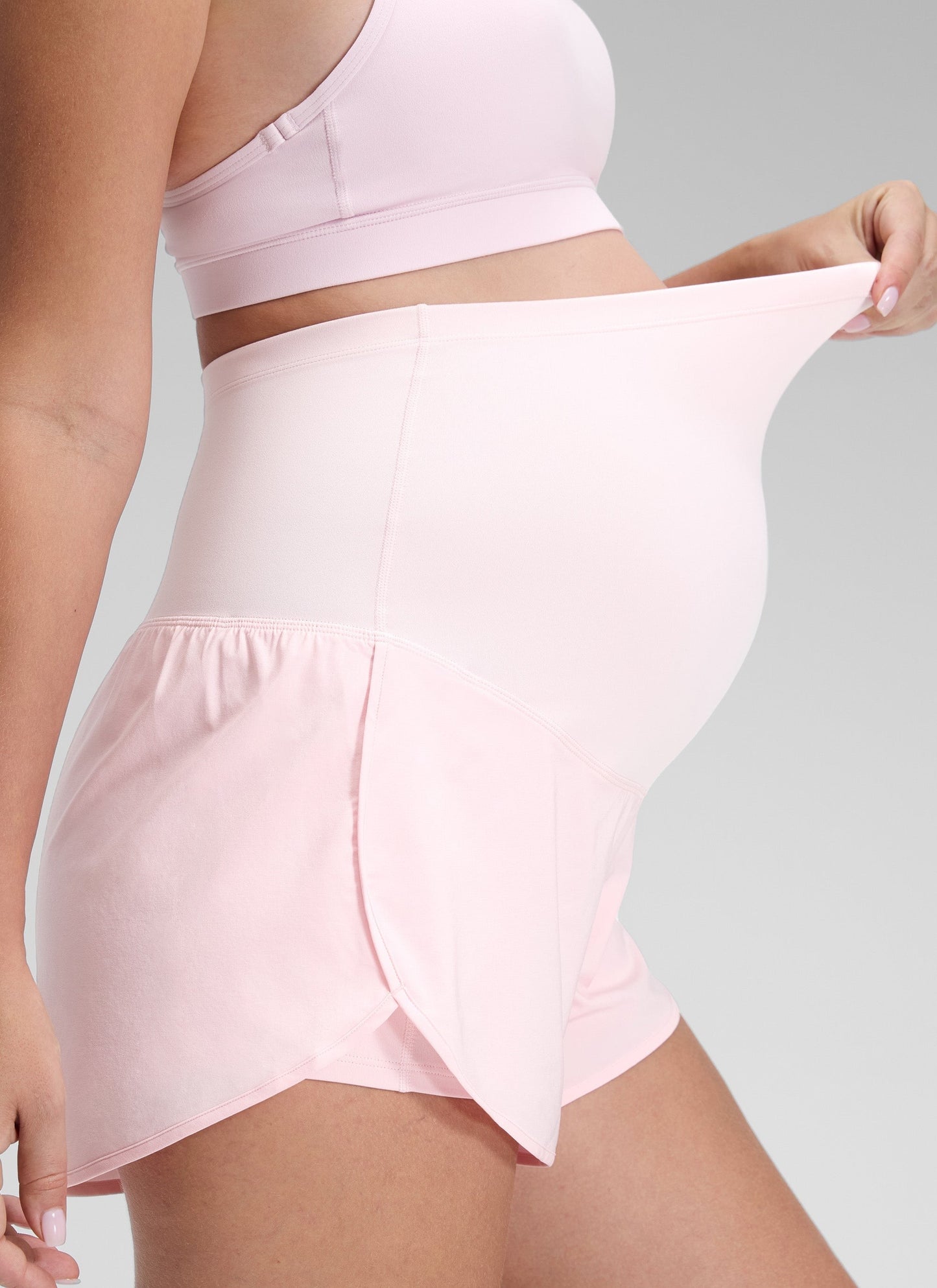 Feathery-Fit Soft 2 in 1 Maternity Shorts 3''