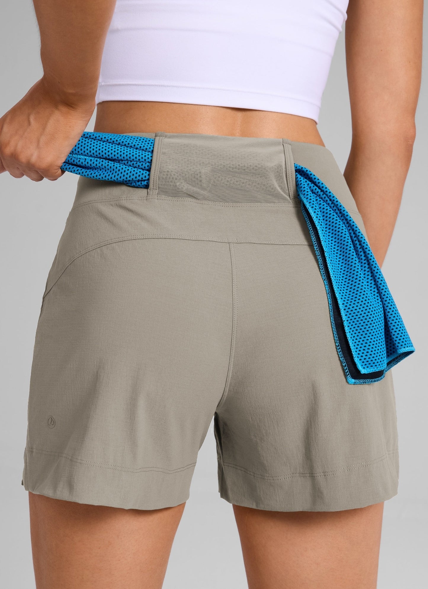 Ripstop Zip Pocket Mid Rise Shorts 4''