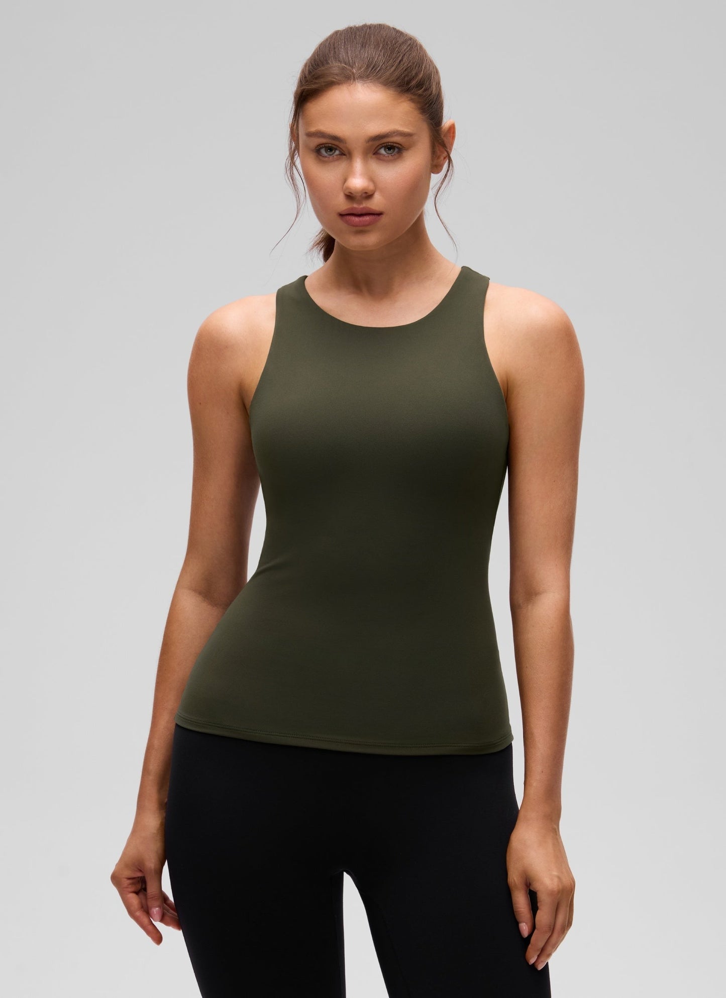 Butterluxe Built in Bra Scoop Neck Tank