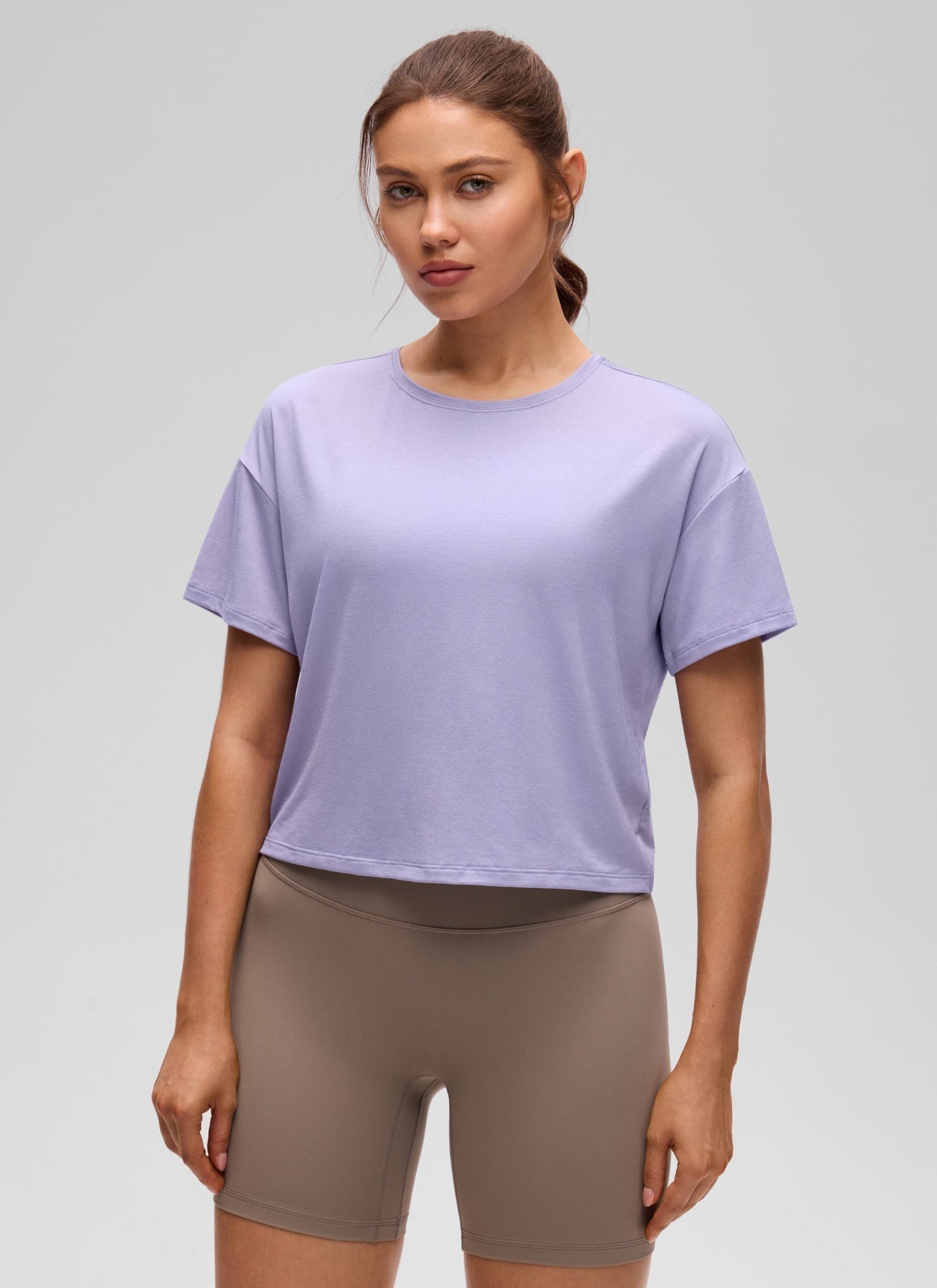 Open Back Cropped Short Sleeve