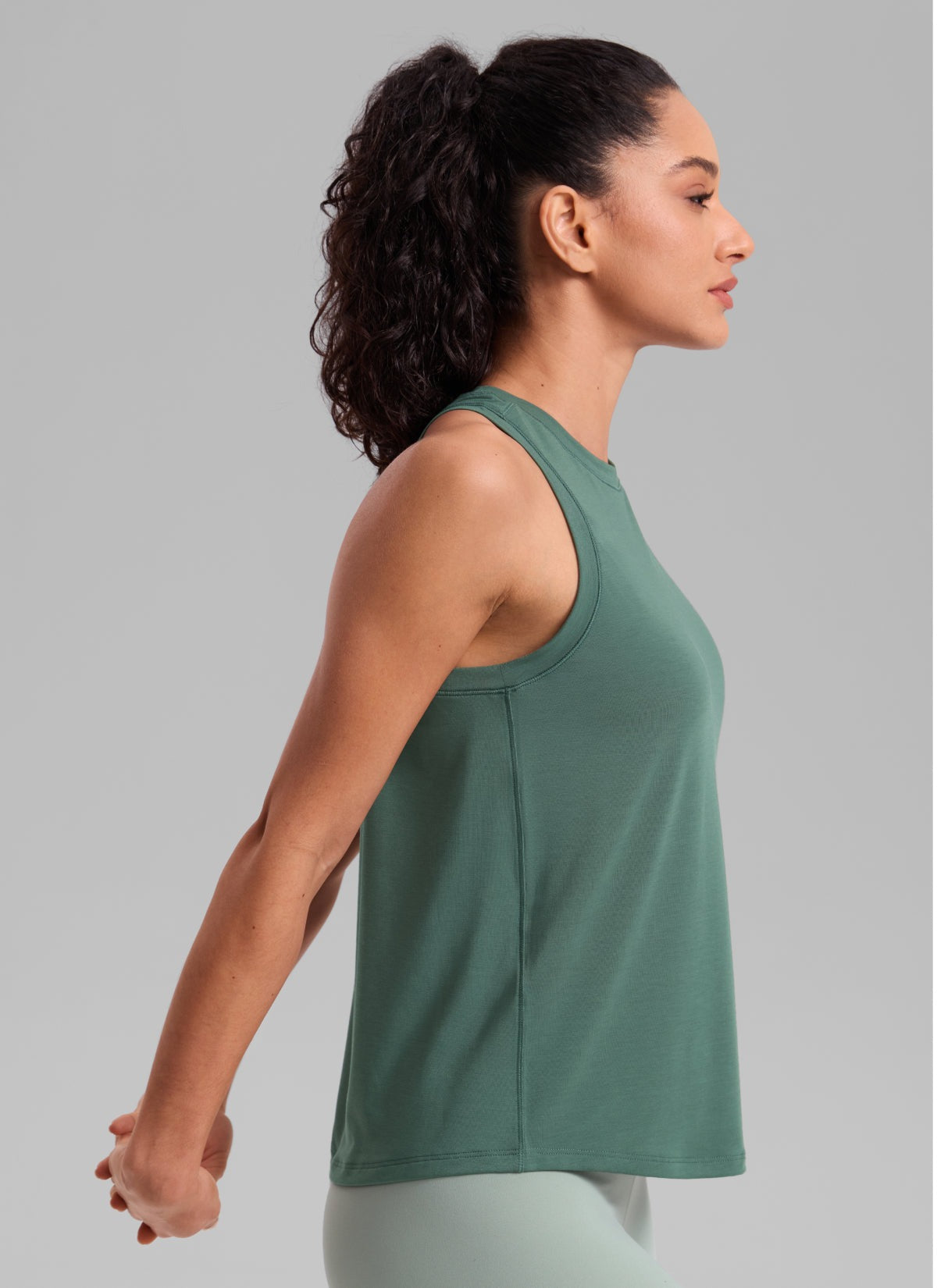 Quick Dry Racerback Hip Length Tank