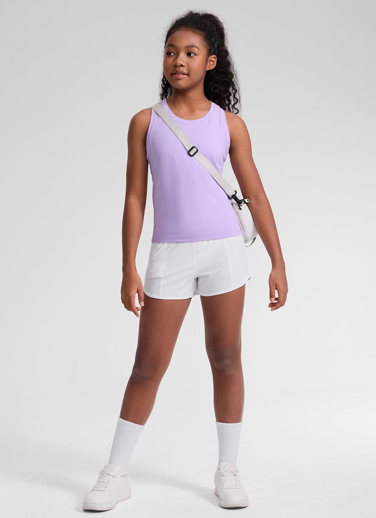Girls Seamless Waist Length Tank