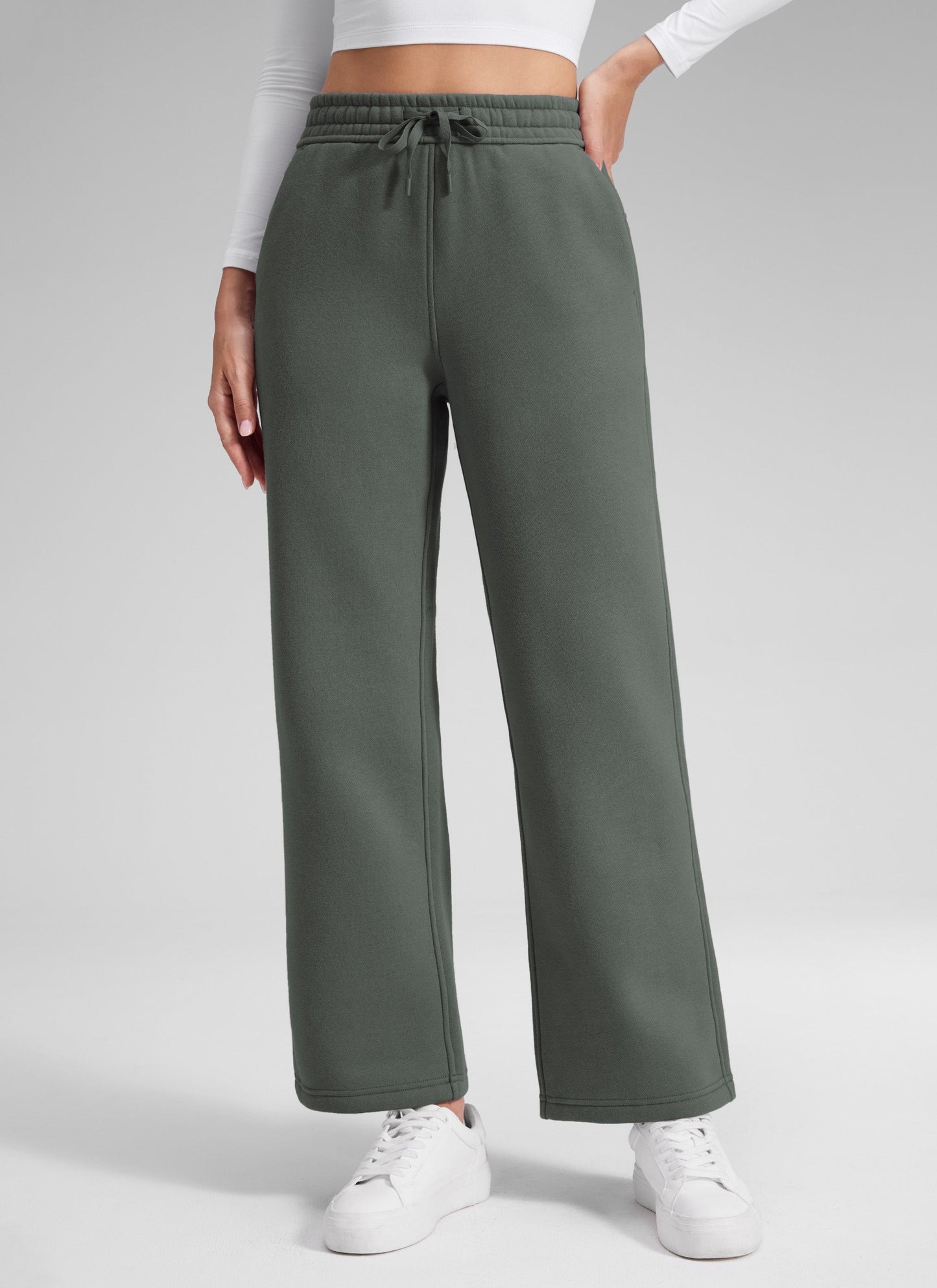 Fleece Lined Straight Leg Sweatpant 28''