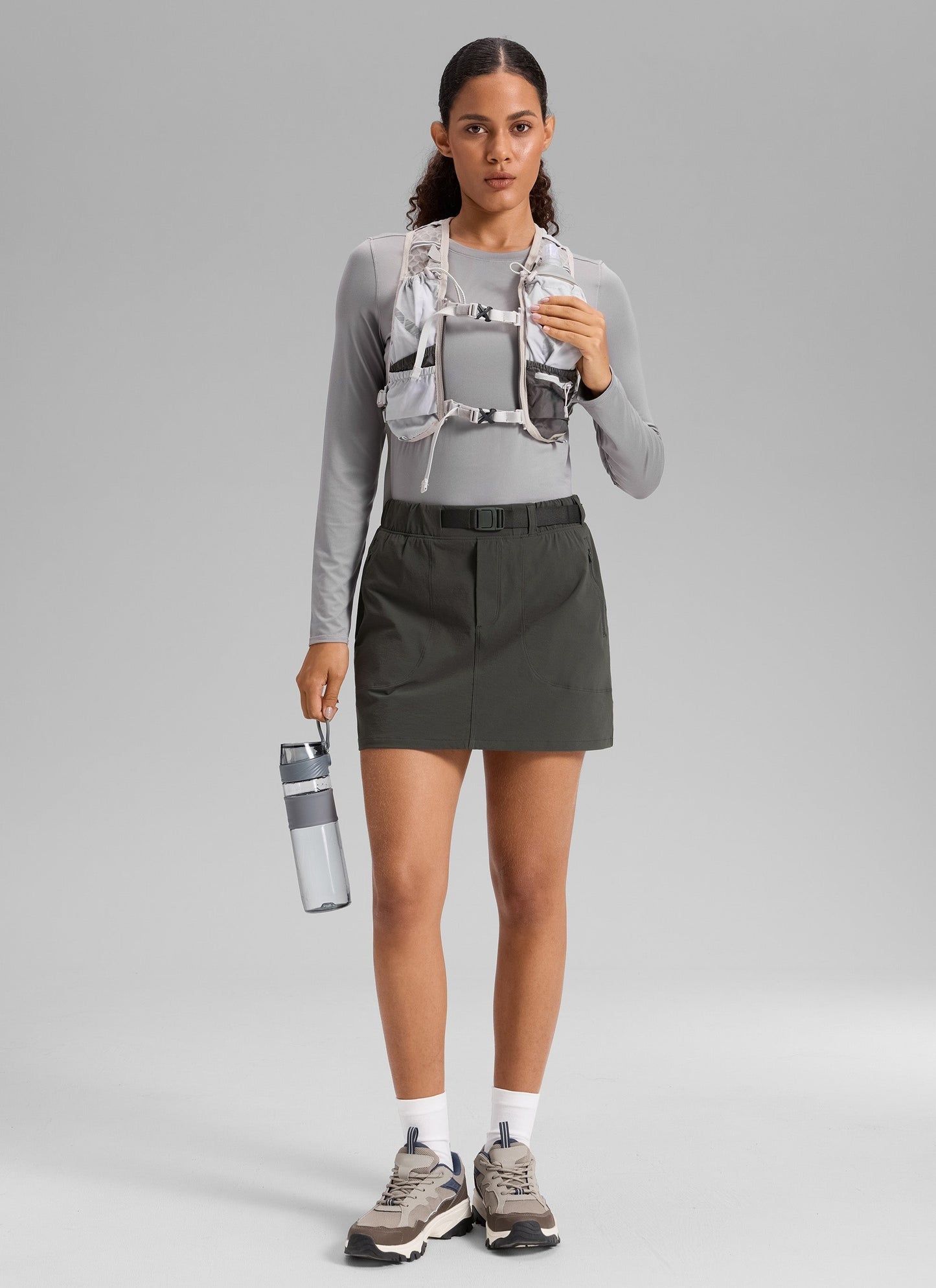 Stretch High Rise Mini Hiking Skirt 14.5’’