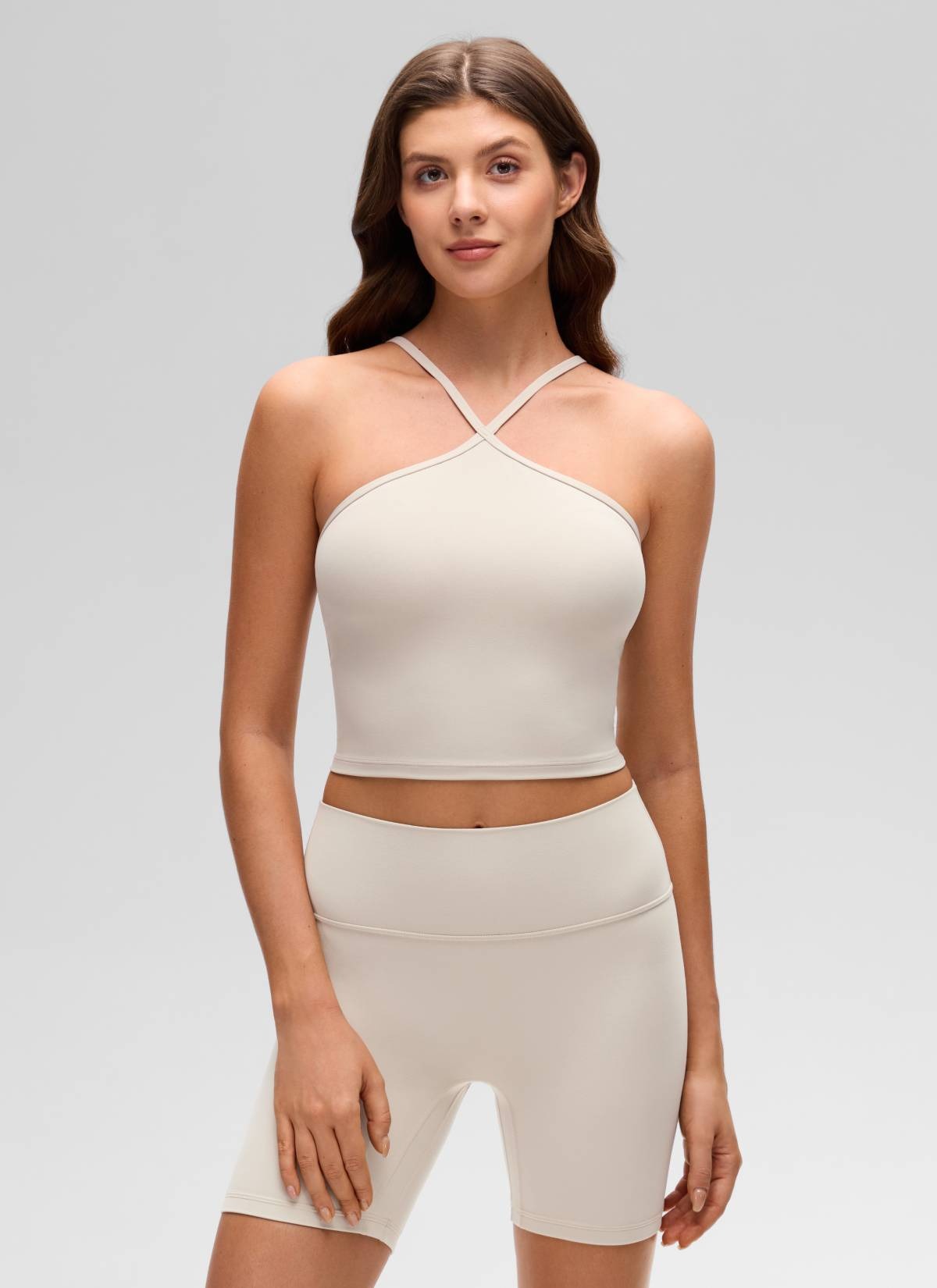 Butterluxe Cross Halter Built in Bra Tank