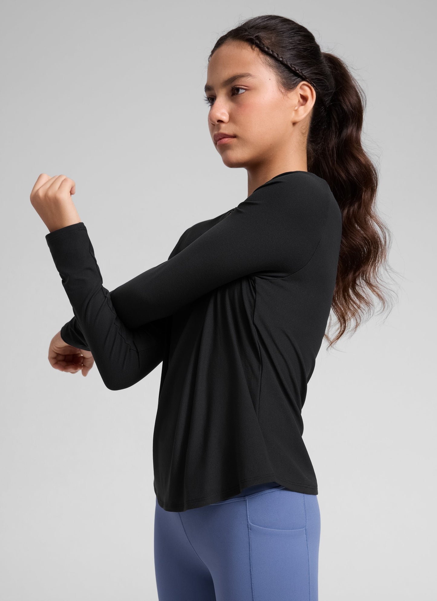 Girls Cloudweight Side Slit Long Sleeve