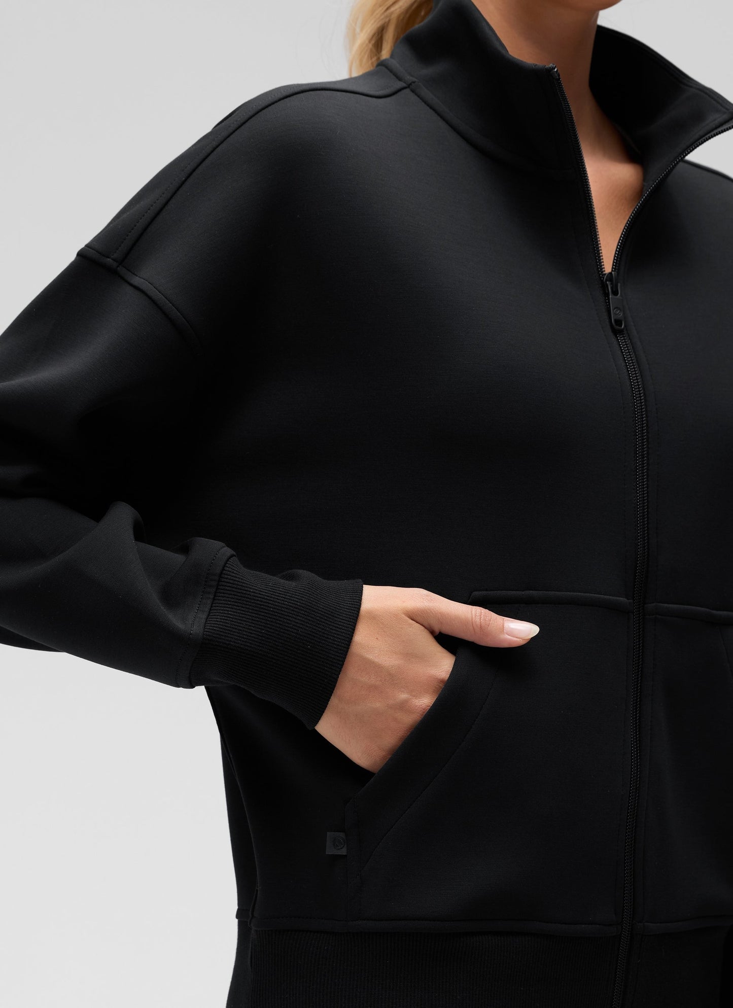 SoftAura High Mock Neck Full Zip Jacket
