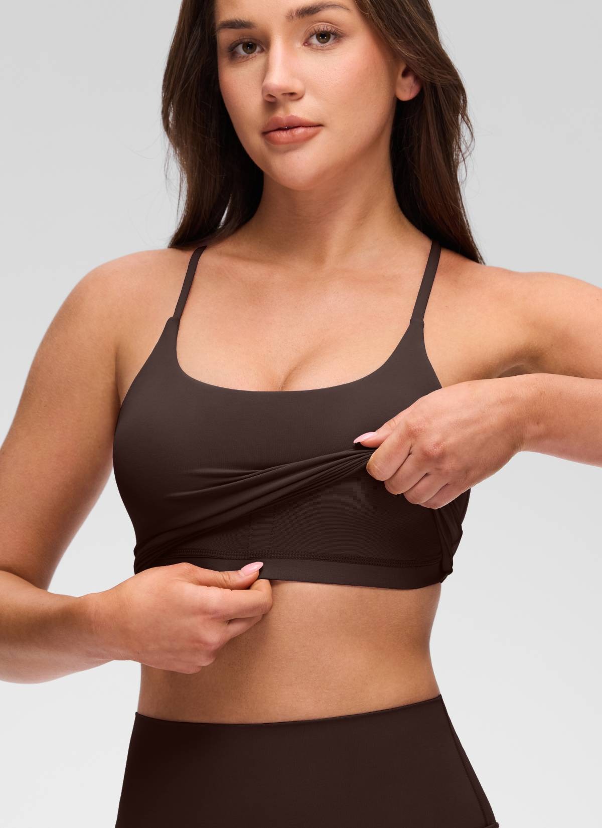 Butterluxe Twist Cross Back Built in Bra Tank